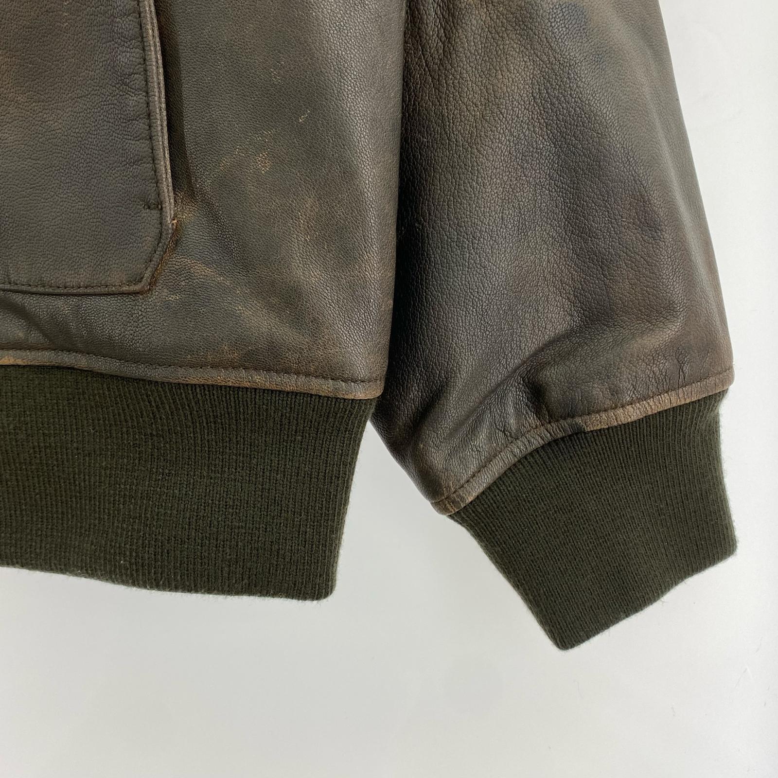 レザージャケット CLAYTON A-2タイプ AVIATOR JACKET 003AU-0000 M ブラウン