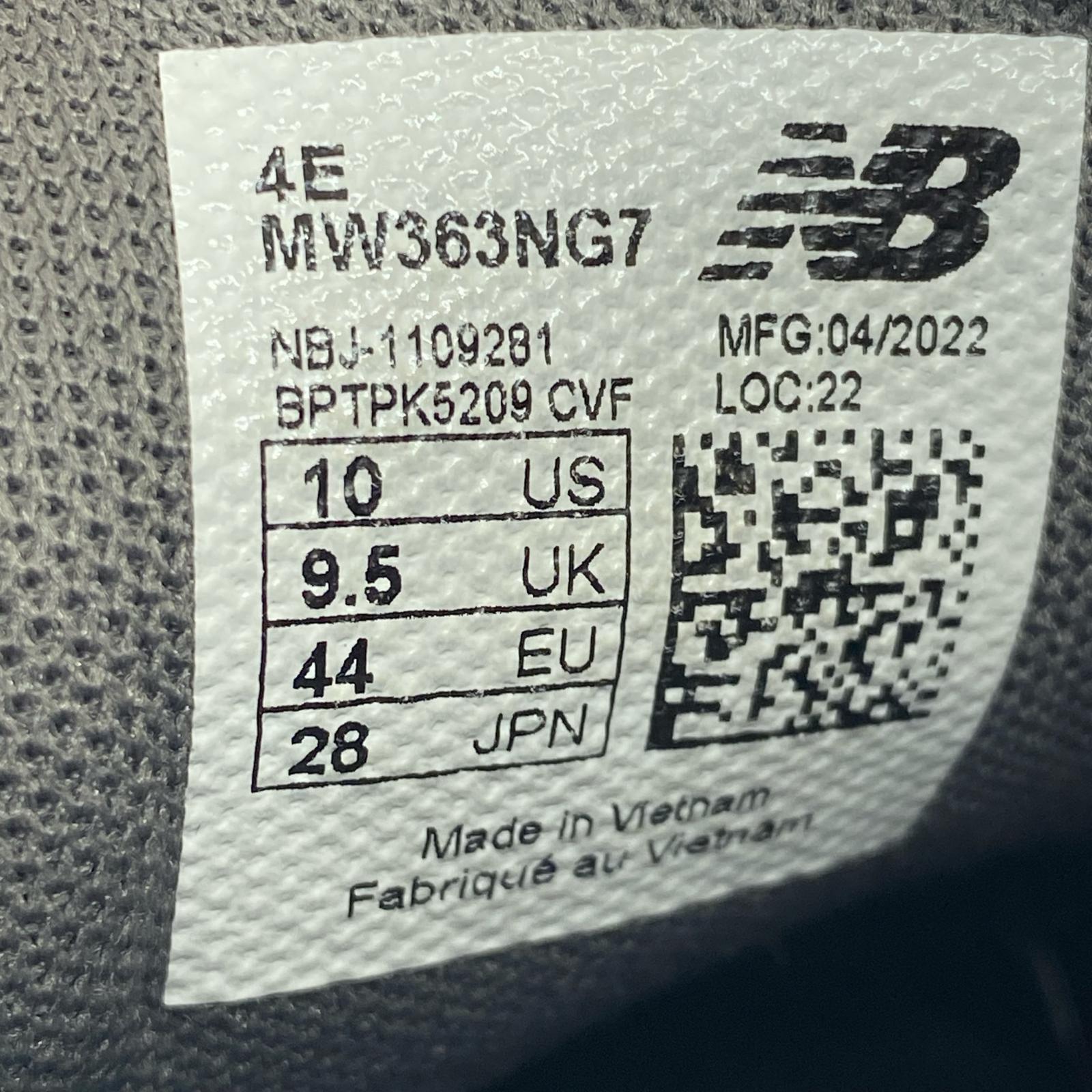 スニーカー MW363NG7 28.0cm 28cm (US10 UK9 1/2 EU46) ブラック