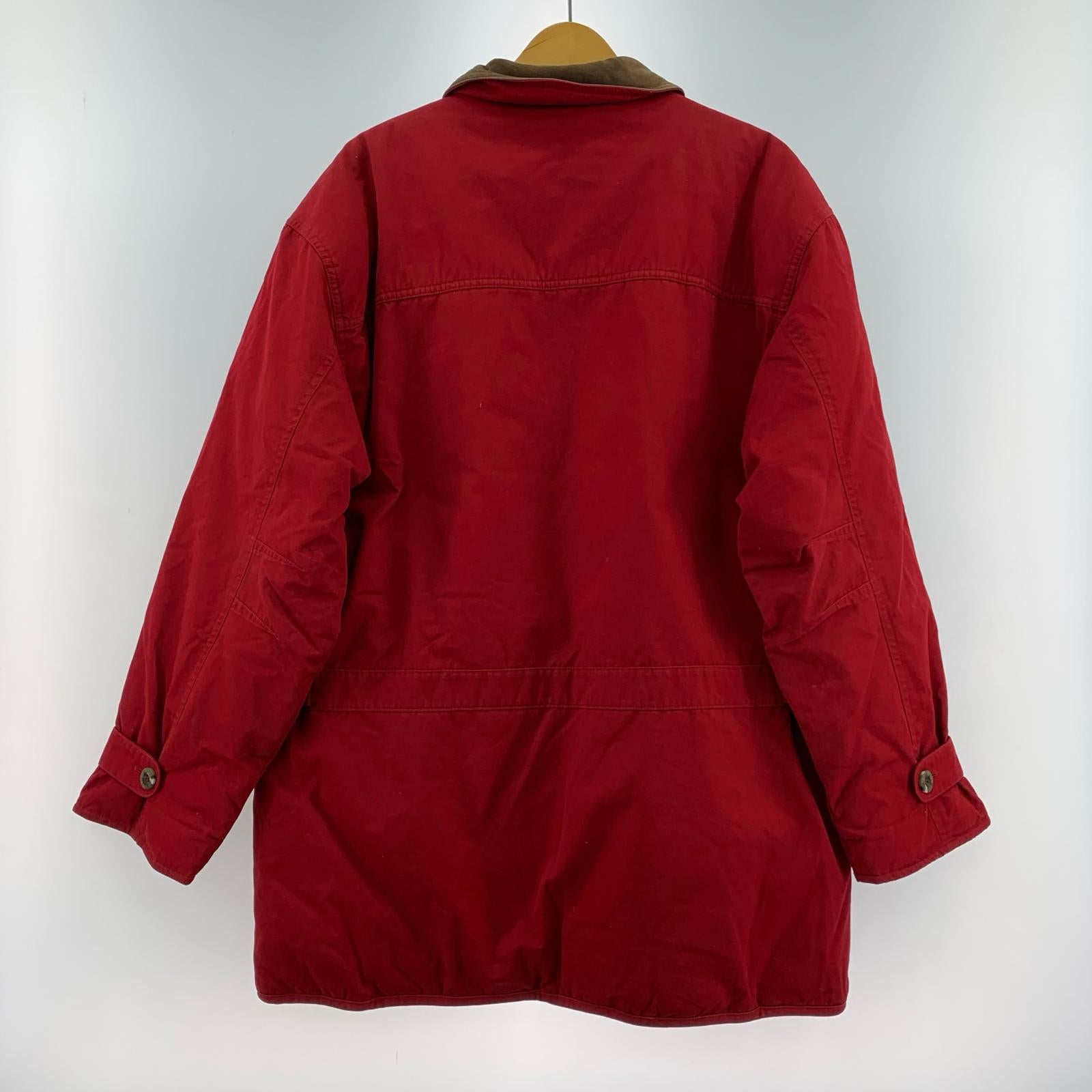 ジャケット 90s グースダウン ハンティングジャケット RED L レッド