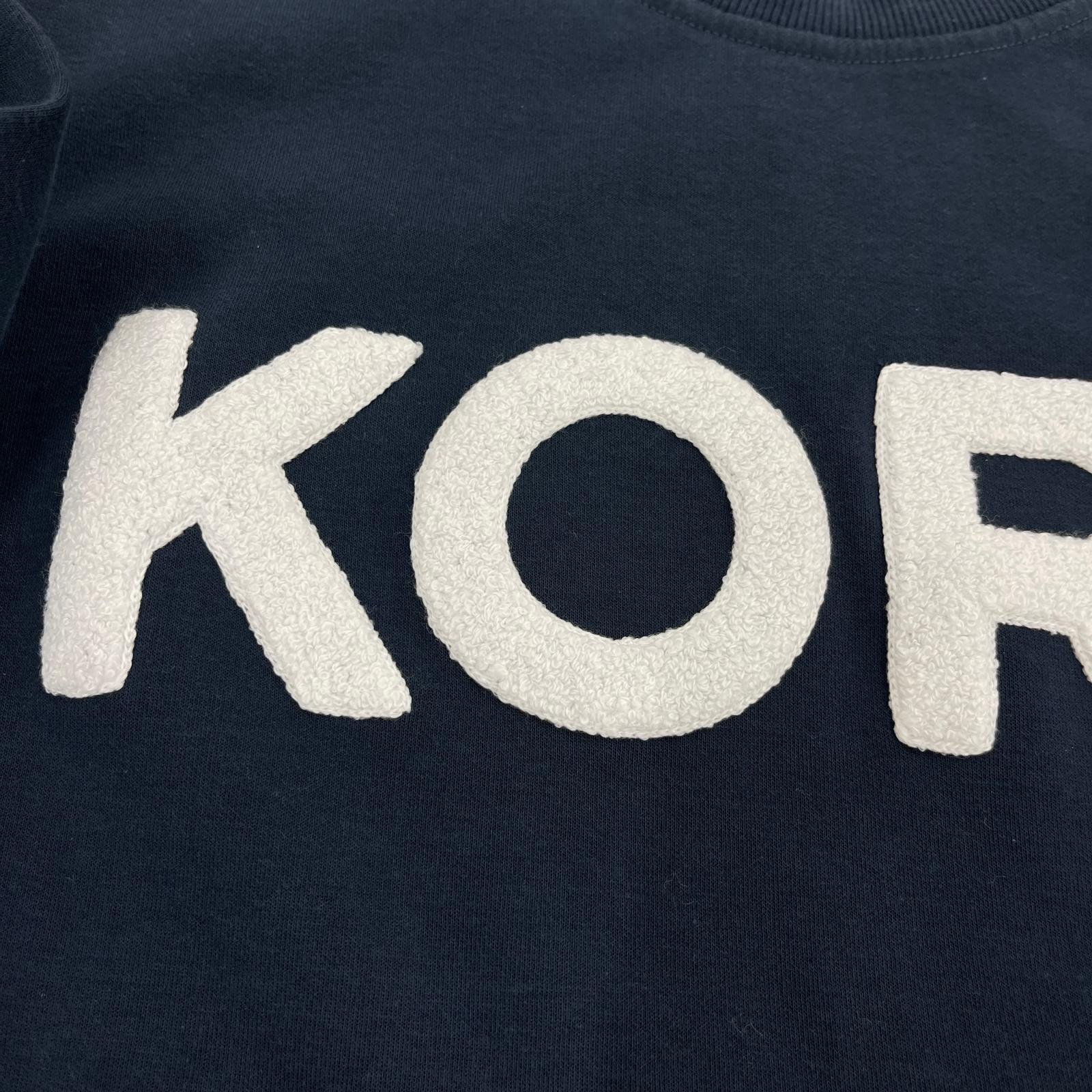 スウェット KORS ワッペン L ブラック