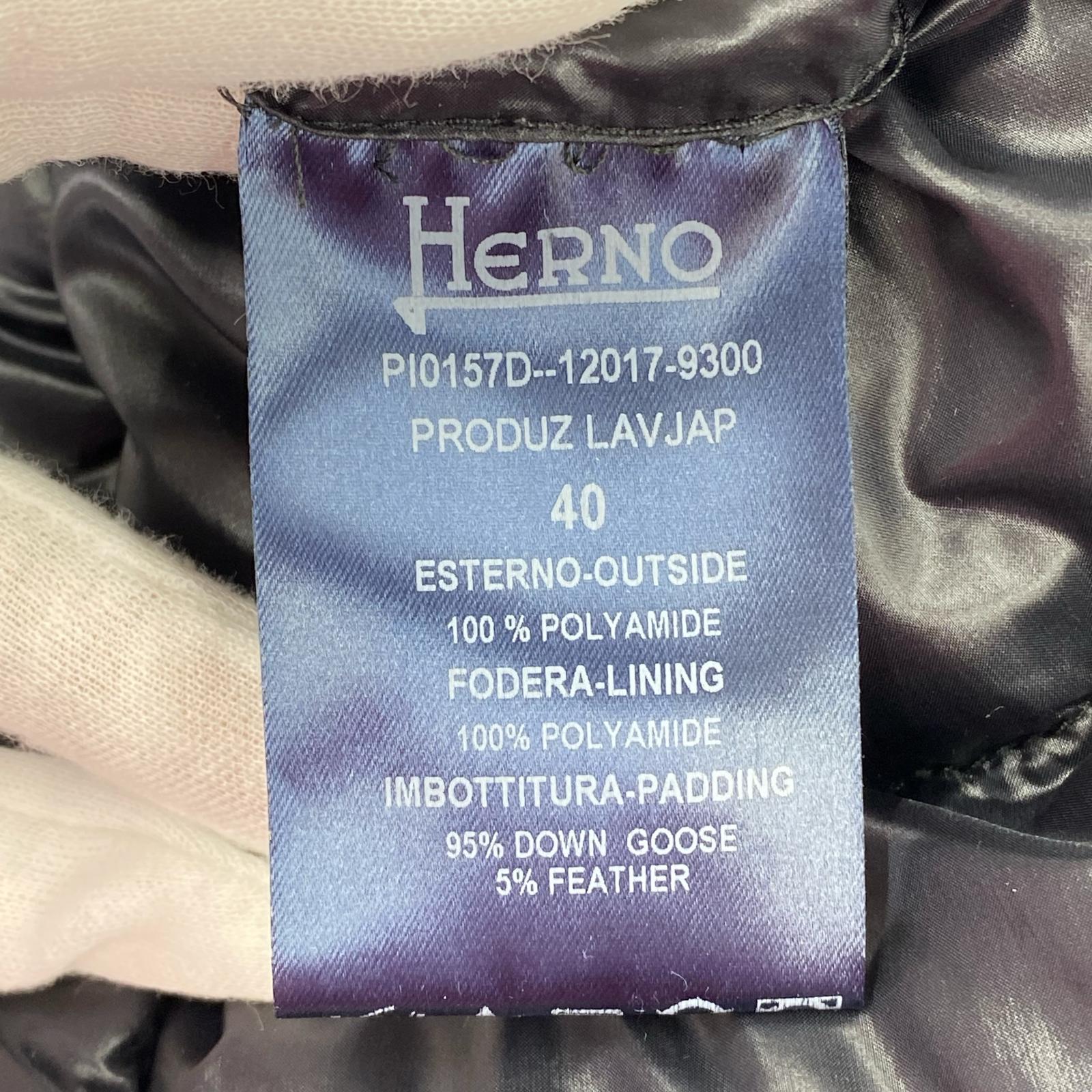 ダウンジャケット HERNO ロングダウンジャケット 40 ブラック