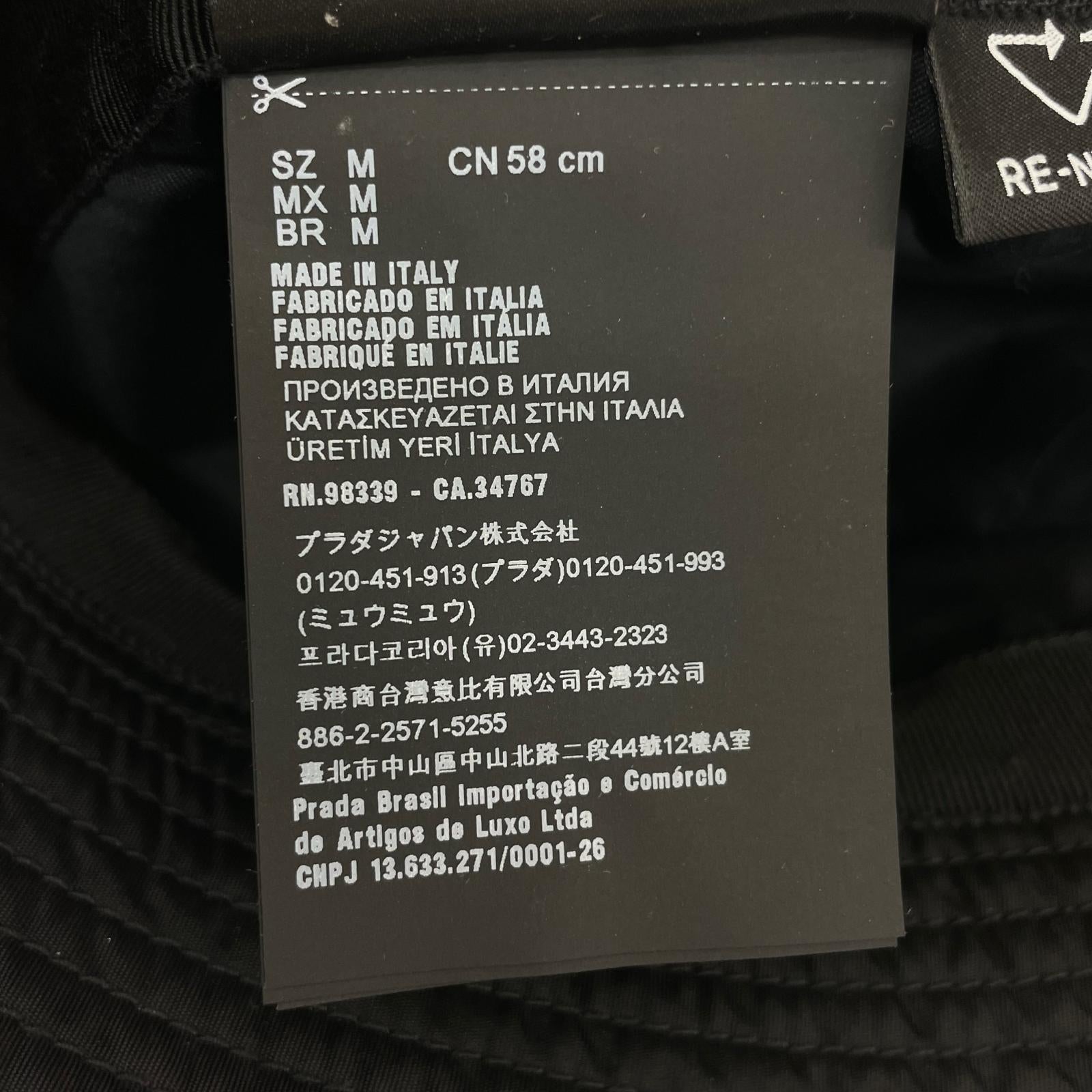 Re-nylonバケットハット 黒 M