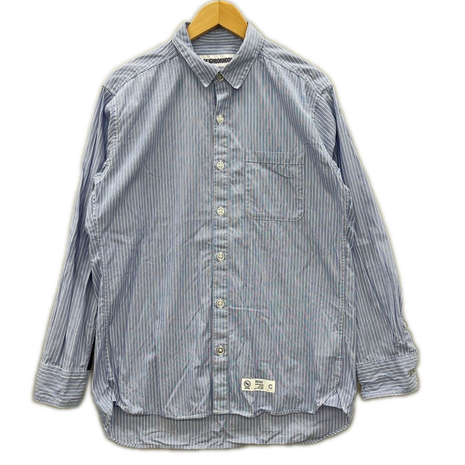 長袖シャツ NEIGHBORHOOD L/Sストライプシャツ ライトブルー sizeS S