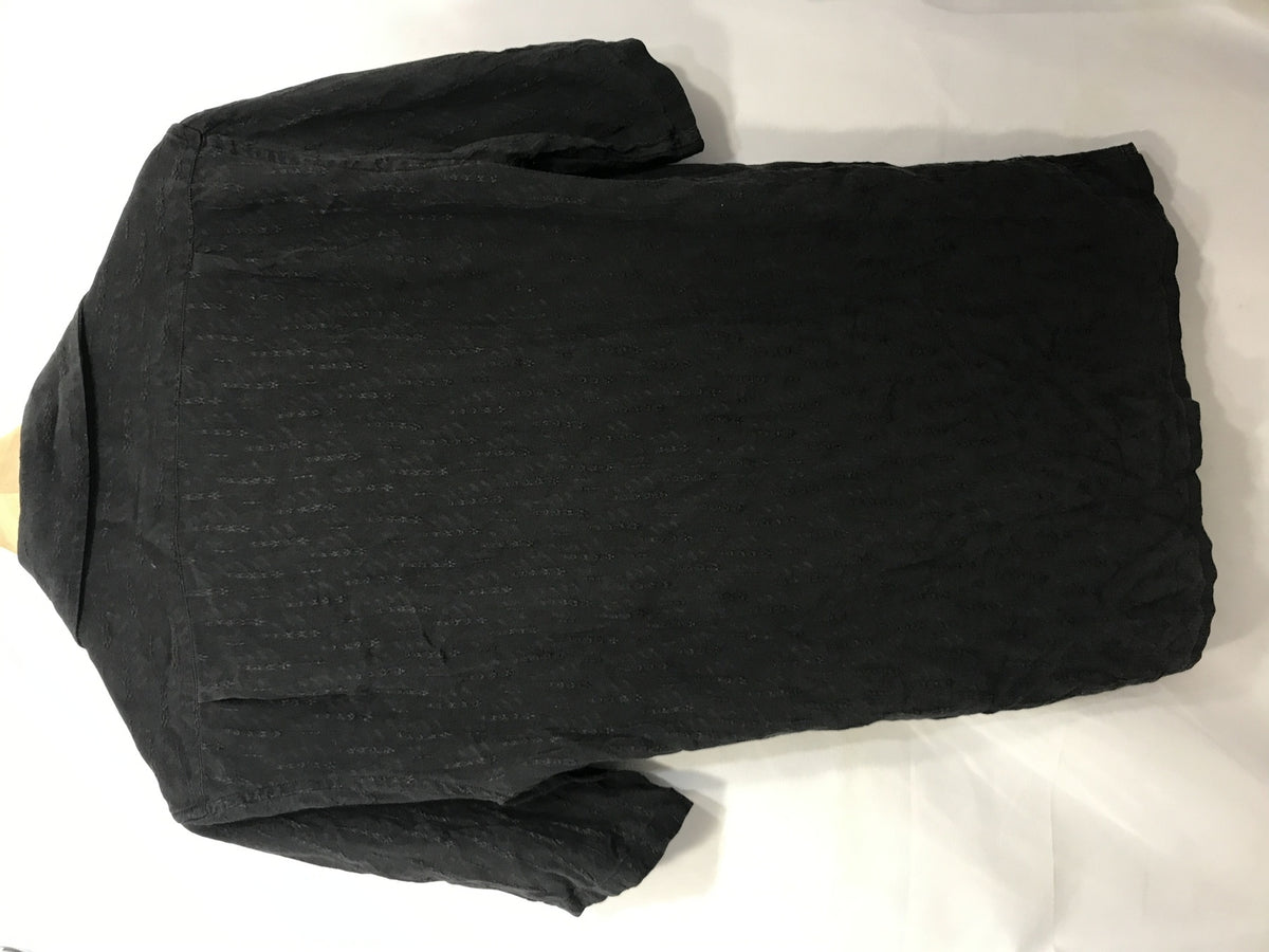総柄シルクS/Sシャツ ブラック (36) 531956