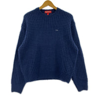 ニット Supreme 25AW small box waffle sweater S 紺 S