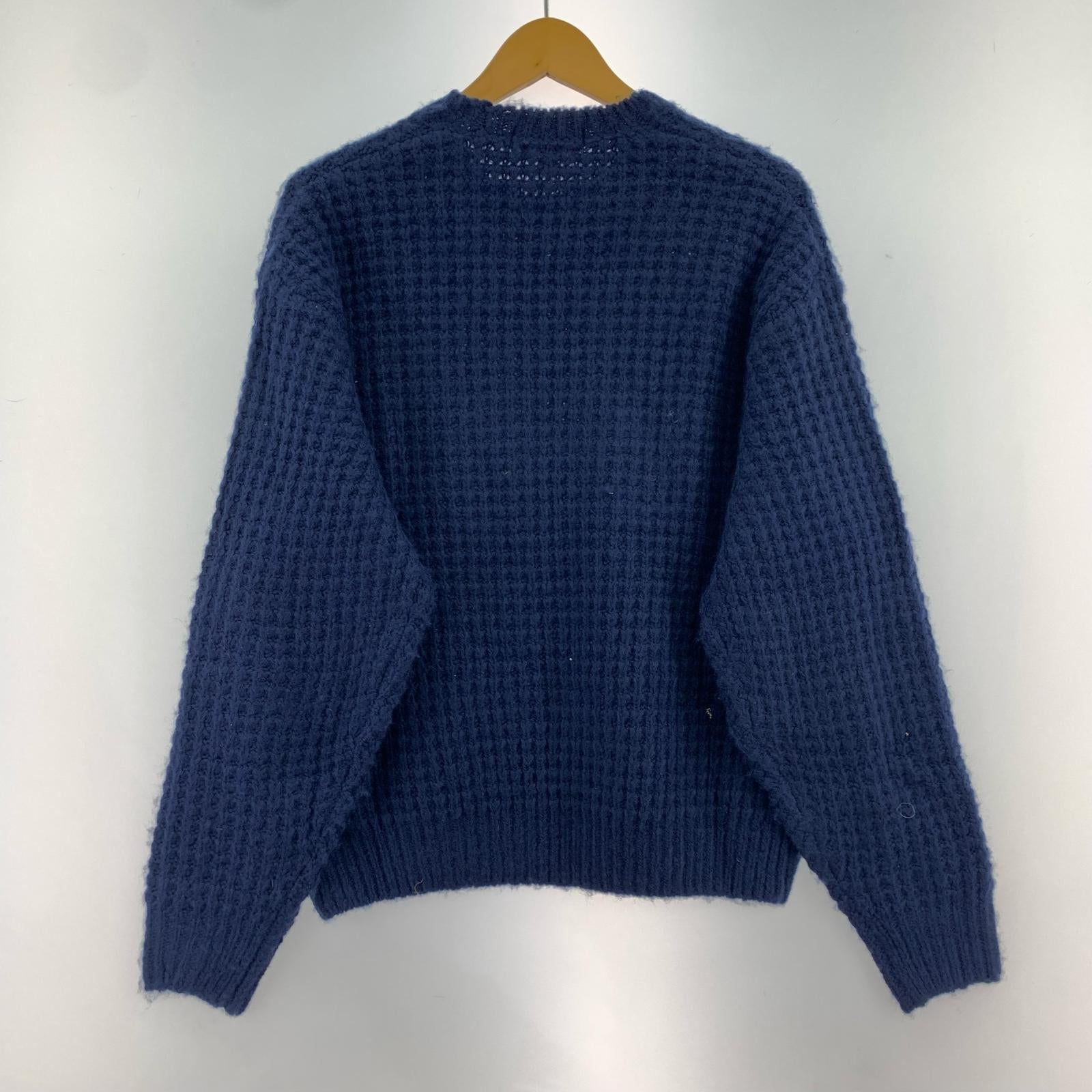 ニット Supreme 25AW small box waffle sweater S 紺 S