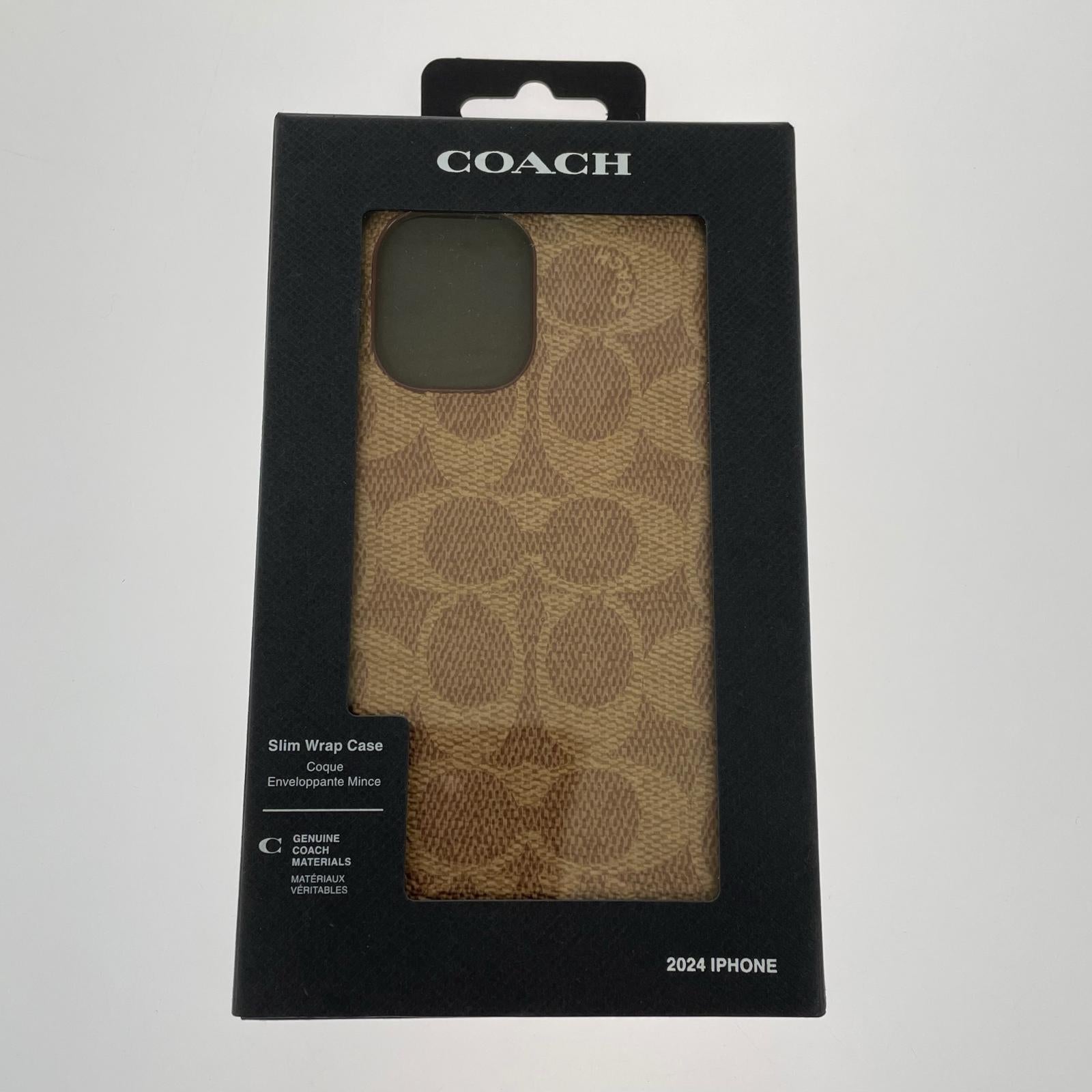 COACH Slim Wrap Case シグネチャータン iPhone16