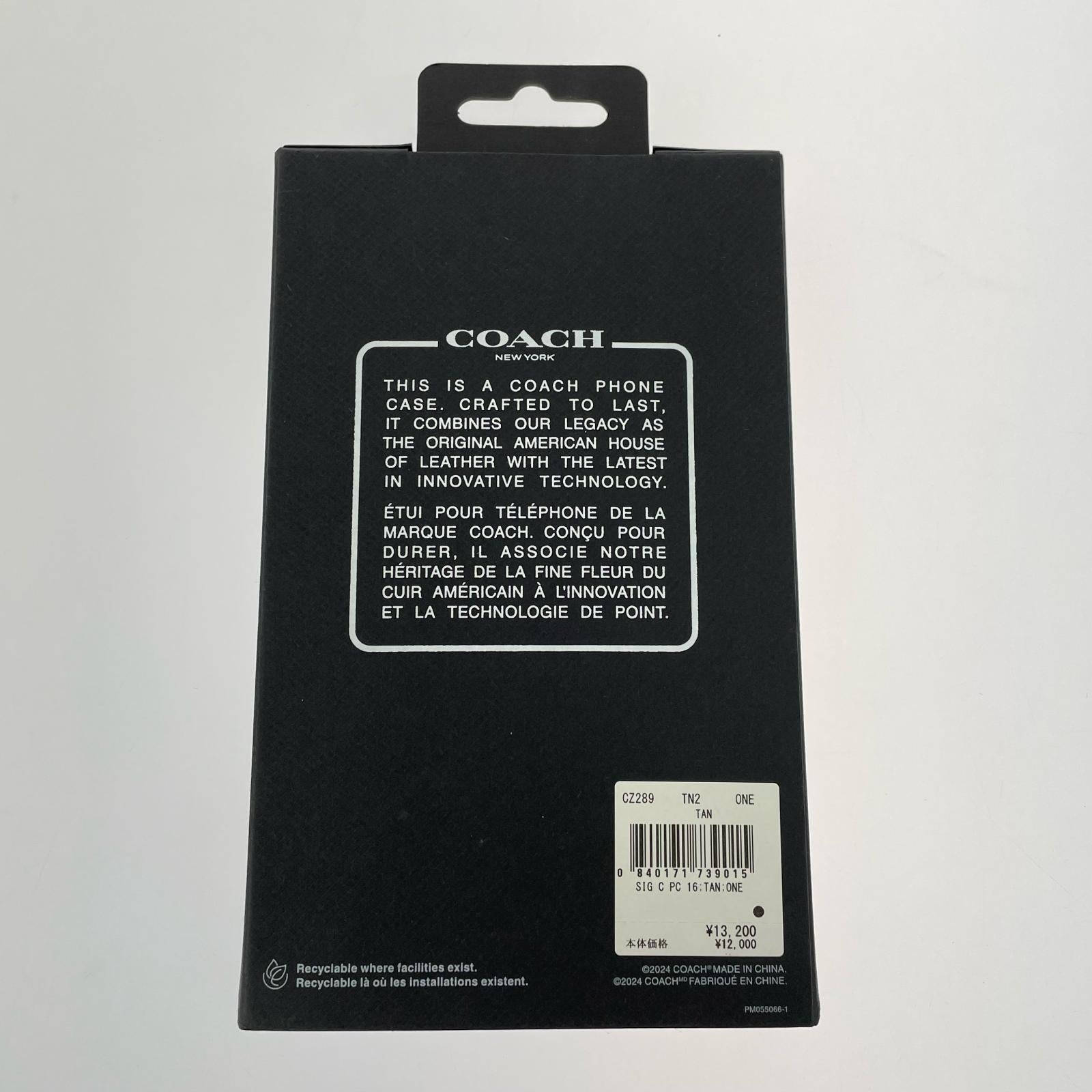 COACH Slim Wrap Case シグネチャータン iPhone16