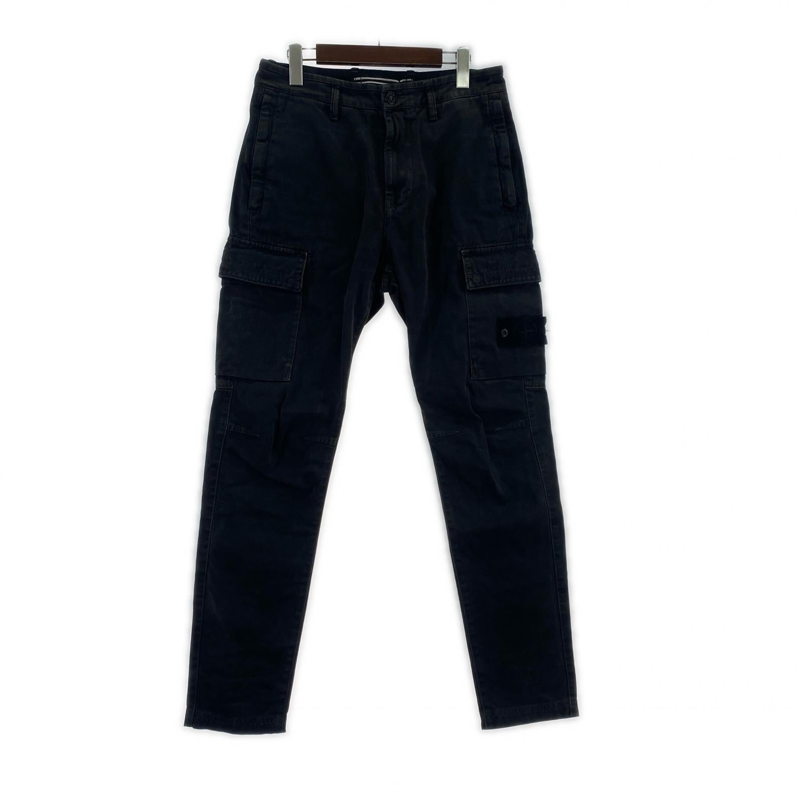 パンツ 24AW ガーメンドダイ テーパード カーゴパンツ W29 29 ブラック