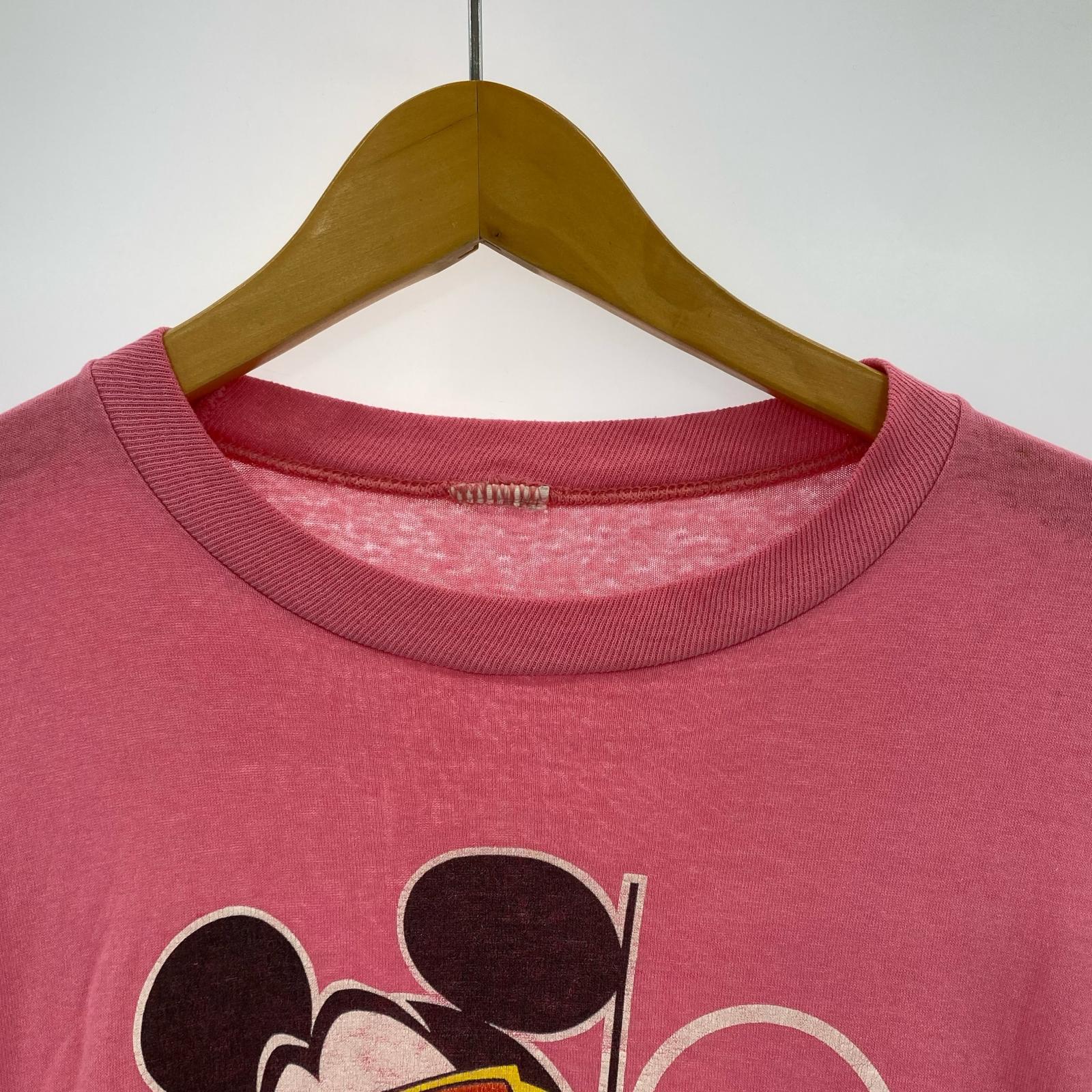 半袖Tシャツ 90s VELVA SHEEN ミッキー Tシャツ ピンク ピンク