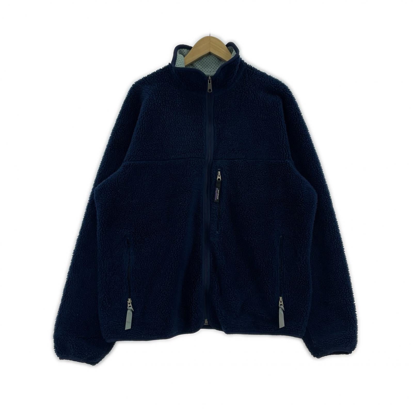 ジャケット patagonia 90s USA製 レトロカーディガン 23023 紺 ネイビー (L) L ネイビー