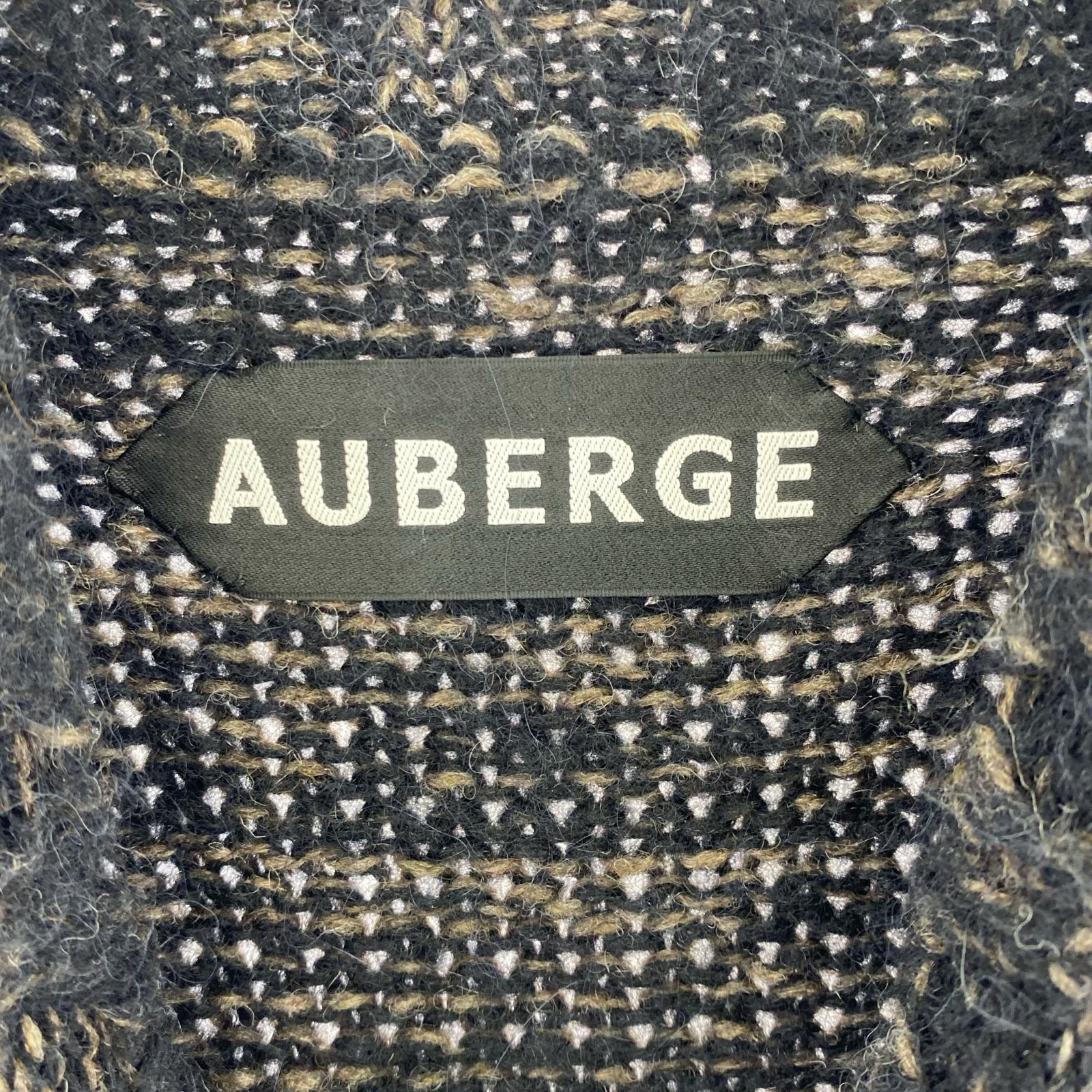 ニット AUBERGE アルパカ混 モックネックニット 40 ブラック×ブラウン ブラック