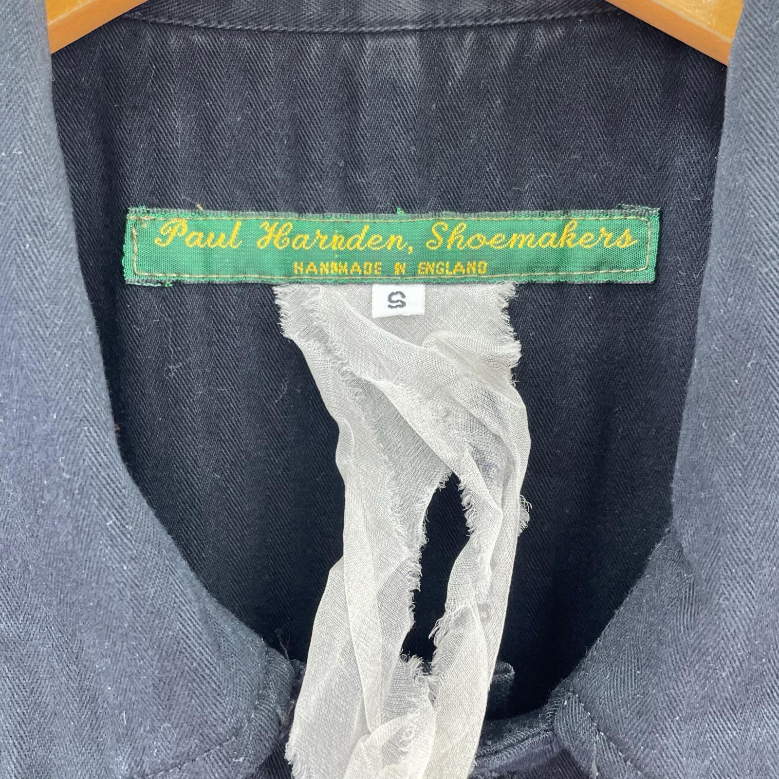 ジャケット Paul Harnden Shoemakers ヘリンボーン 英国製 S S ブラック