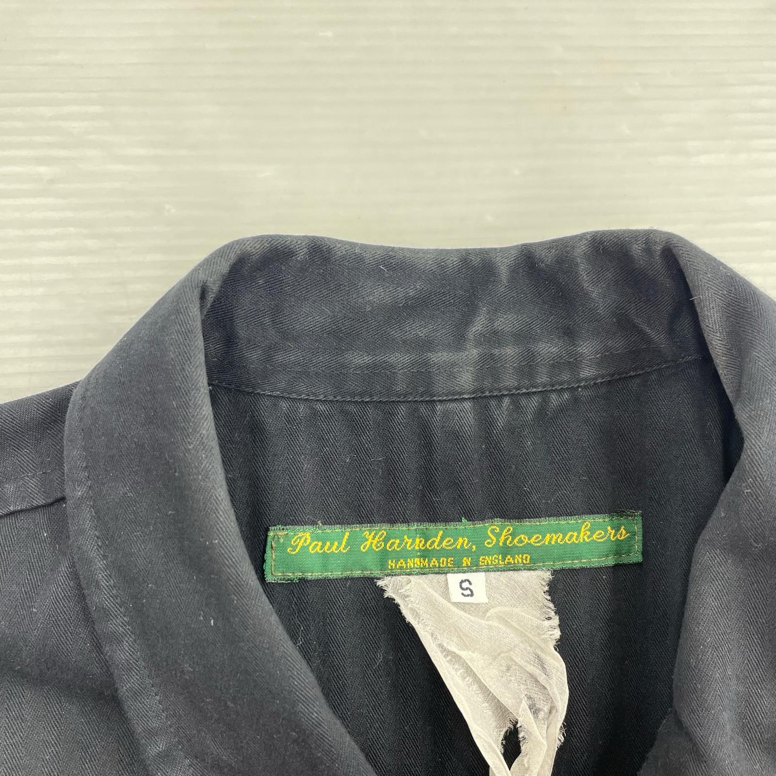 ジャケット Paul Harnden Shoemakers ヘリンボーン 英国製 S S ブラック
