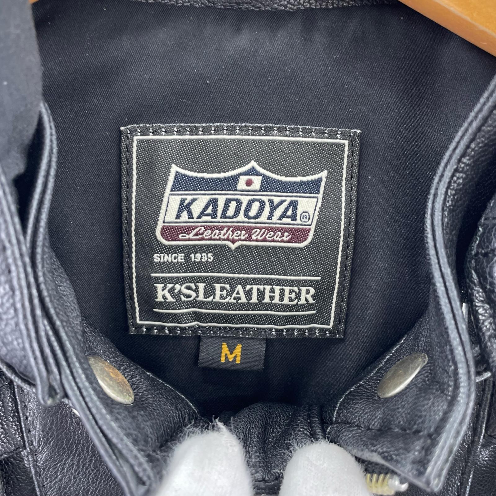 レザージャケット KADOYA EURO CAPP レザージャケット (M) M ブラック