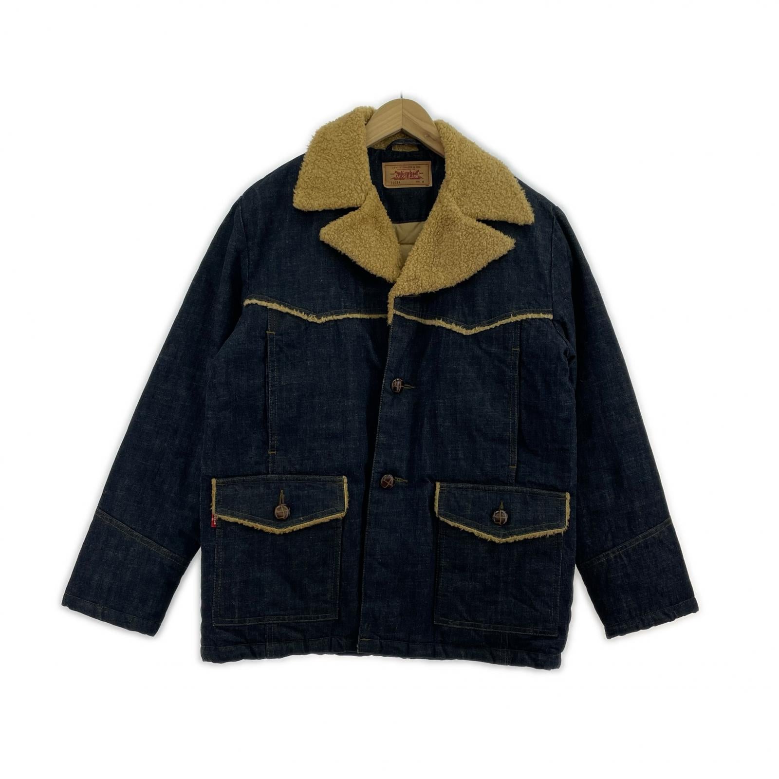 デニムジャケット 70534 ランチオジャケット ボア 紺 (M) M ネイビー