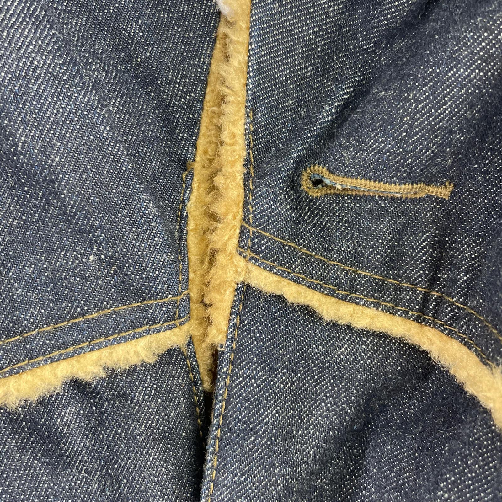 デニムジャケット 70534 ランチオジャケット ボア 紺 (M) M ネイビー