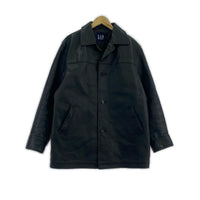 レザージャケット 90s OLD GAP レザーカーコート S ブラック