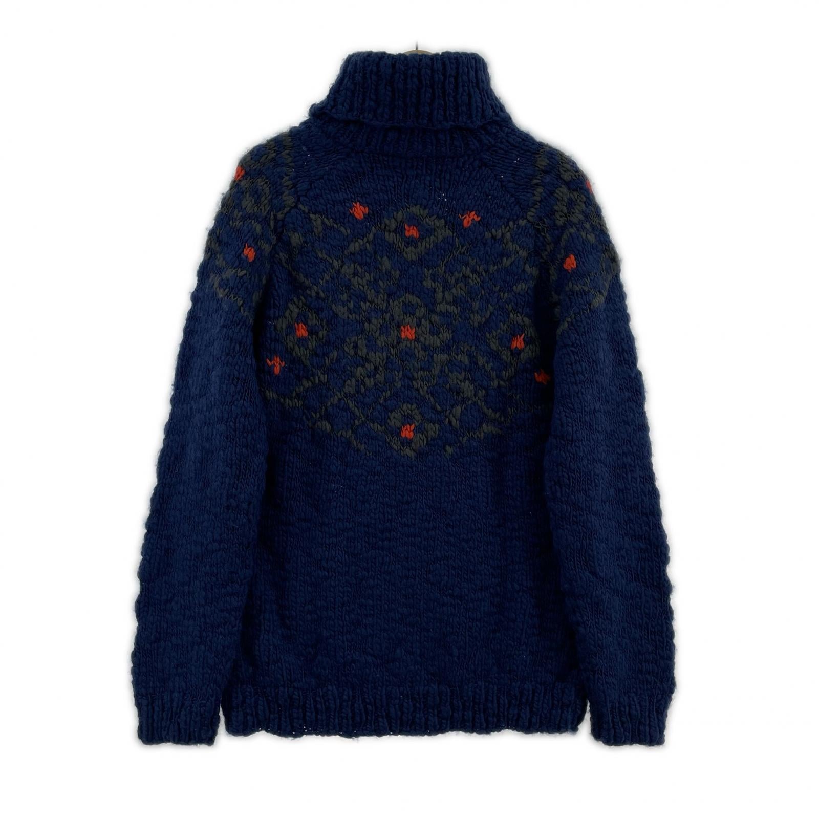 ニット MONCLER GRENOBLE TRICOT KNIT SWEATER 紺 (L) L ネイビー