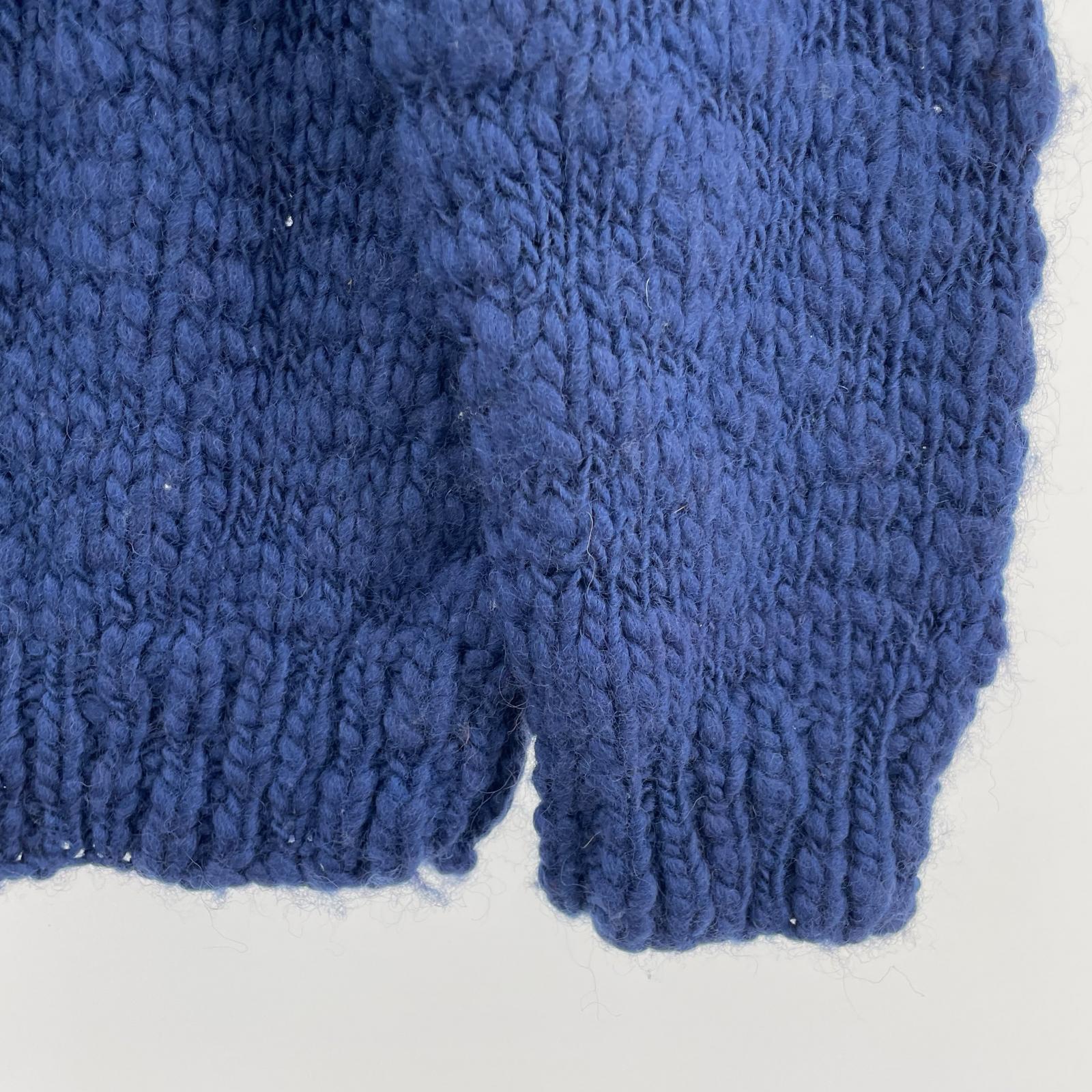 ニット MONCLER GRENOBLE TRICOT KNIT SWEATER 紺 (L) L ネイビー