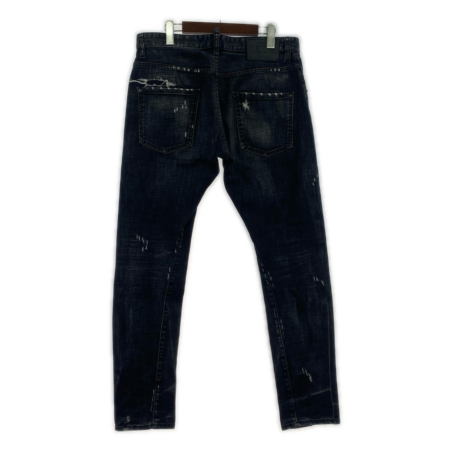デニムパンツ DSQUARED2 スケータージーンズ S74LB0396 黒 (48) 48 ブラック
