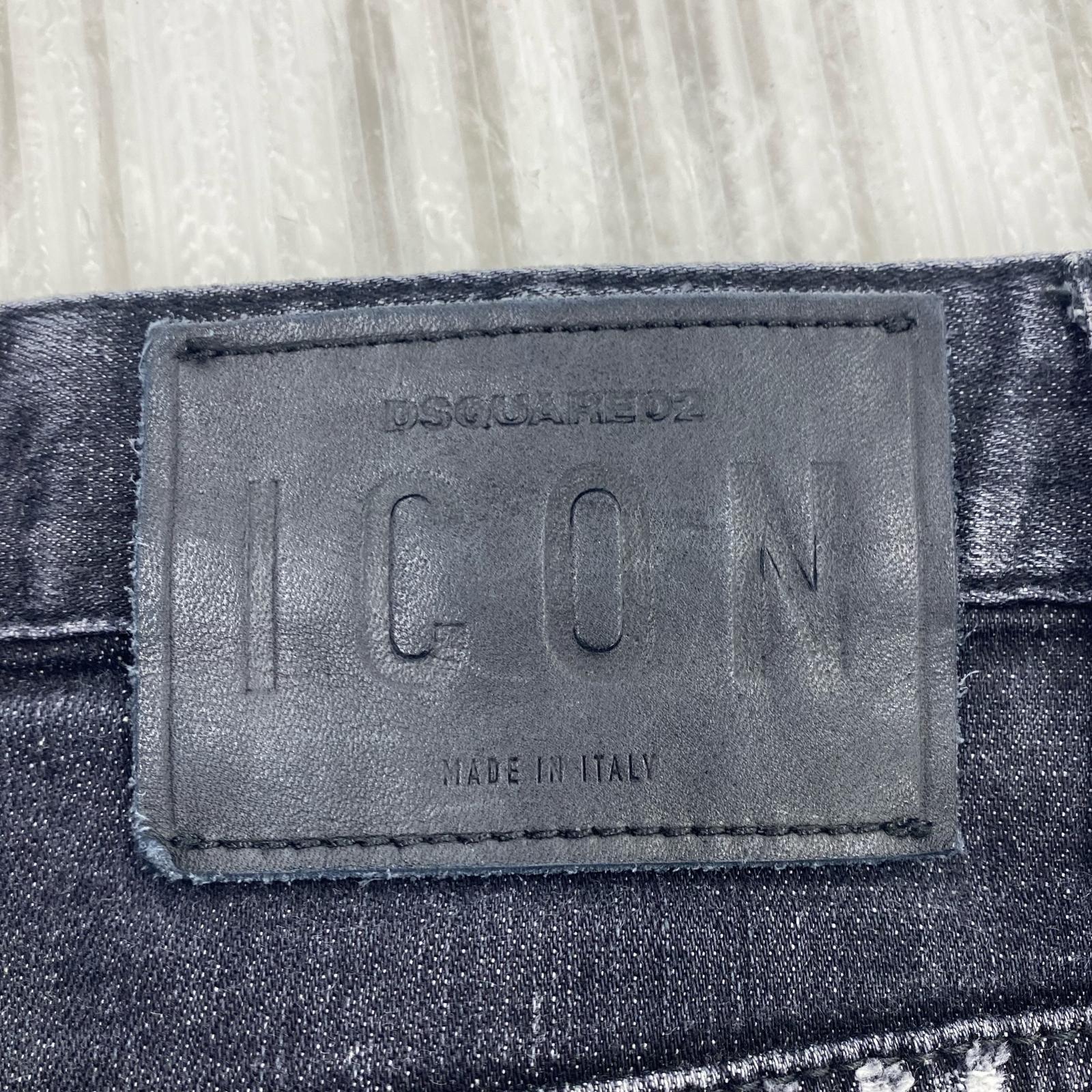 デニムパンツ DSQUARED2 スケータージーンズ S74LB0396 黒 (48) 48 ブラック