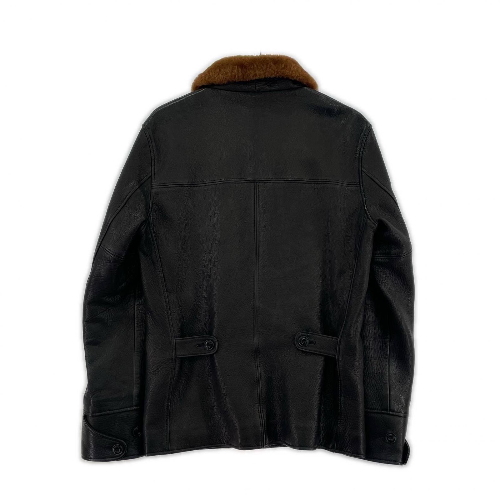 レザージャケット DEER SKIN CAR COAT (38) 38 ブラック