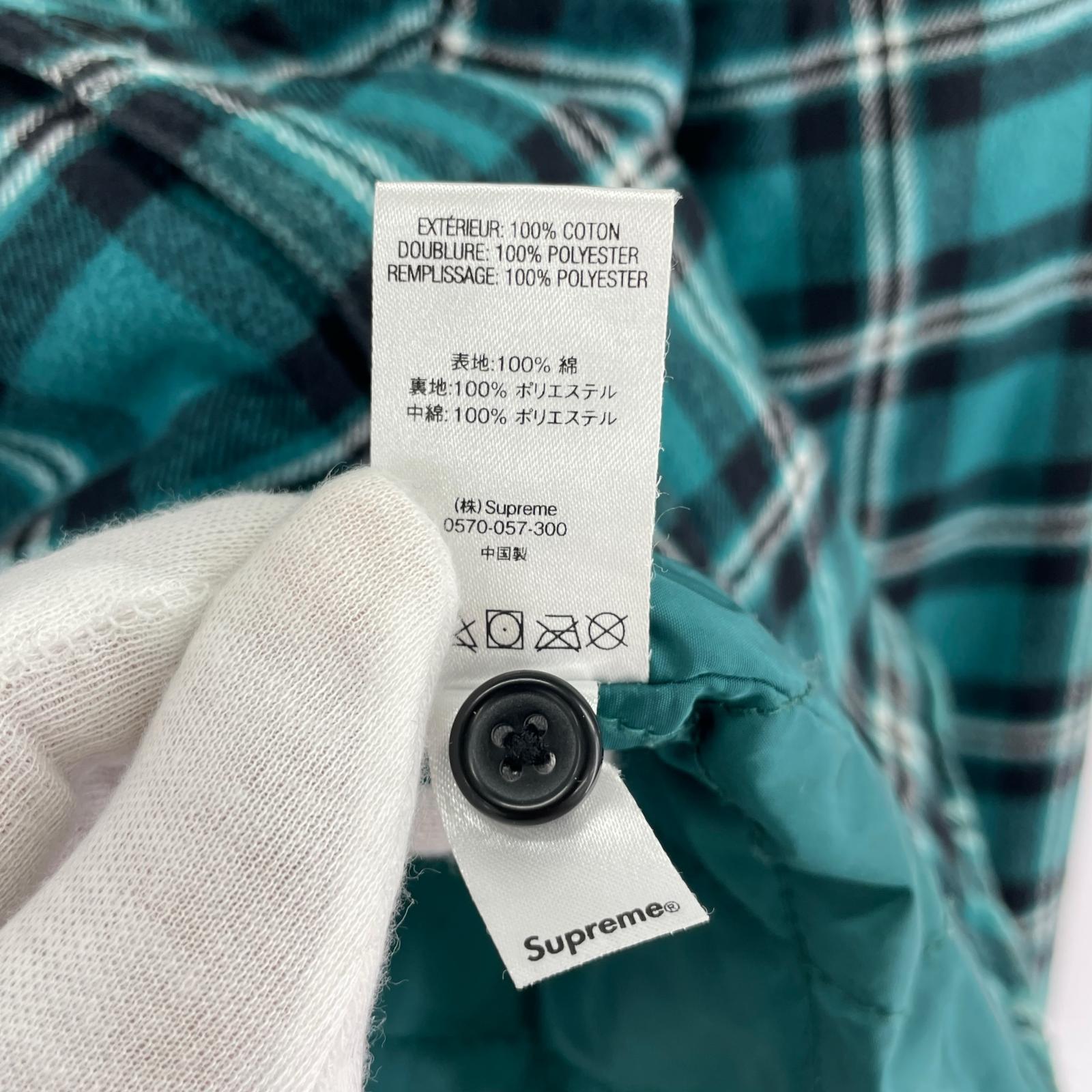 ジャケット Arc logo Quilted Flannel shirt L グリーン