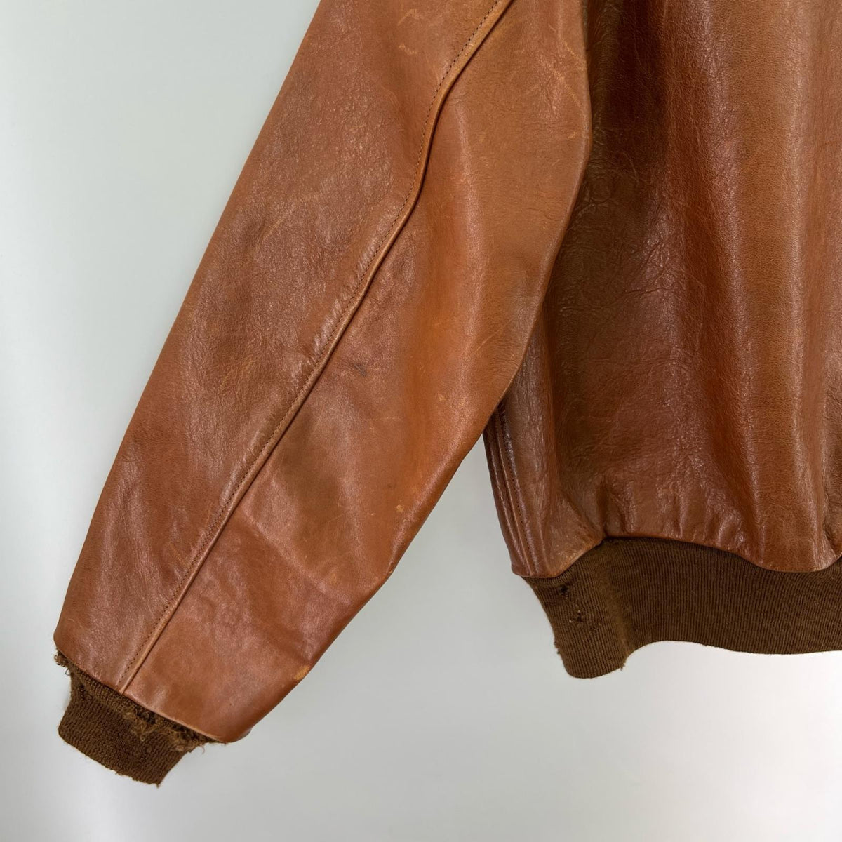 レザージャケット ROUGH WEAR TYPE A-2 レザージャケット 茶 38 38 ブラウン