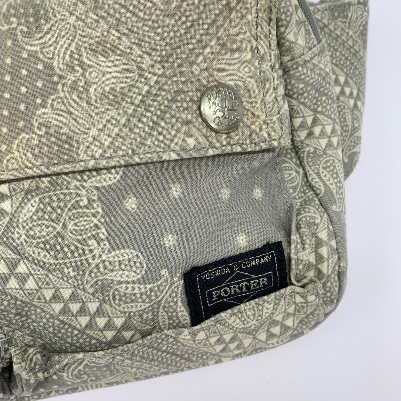 ボディバッグ PORTER ボディバッグ essential design ペイズリー グレー