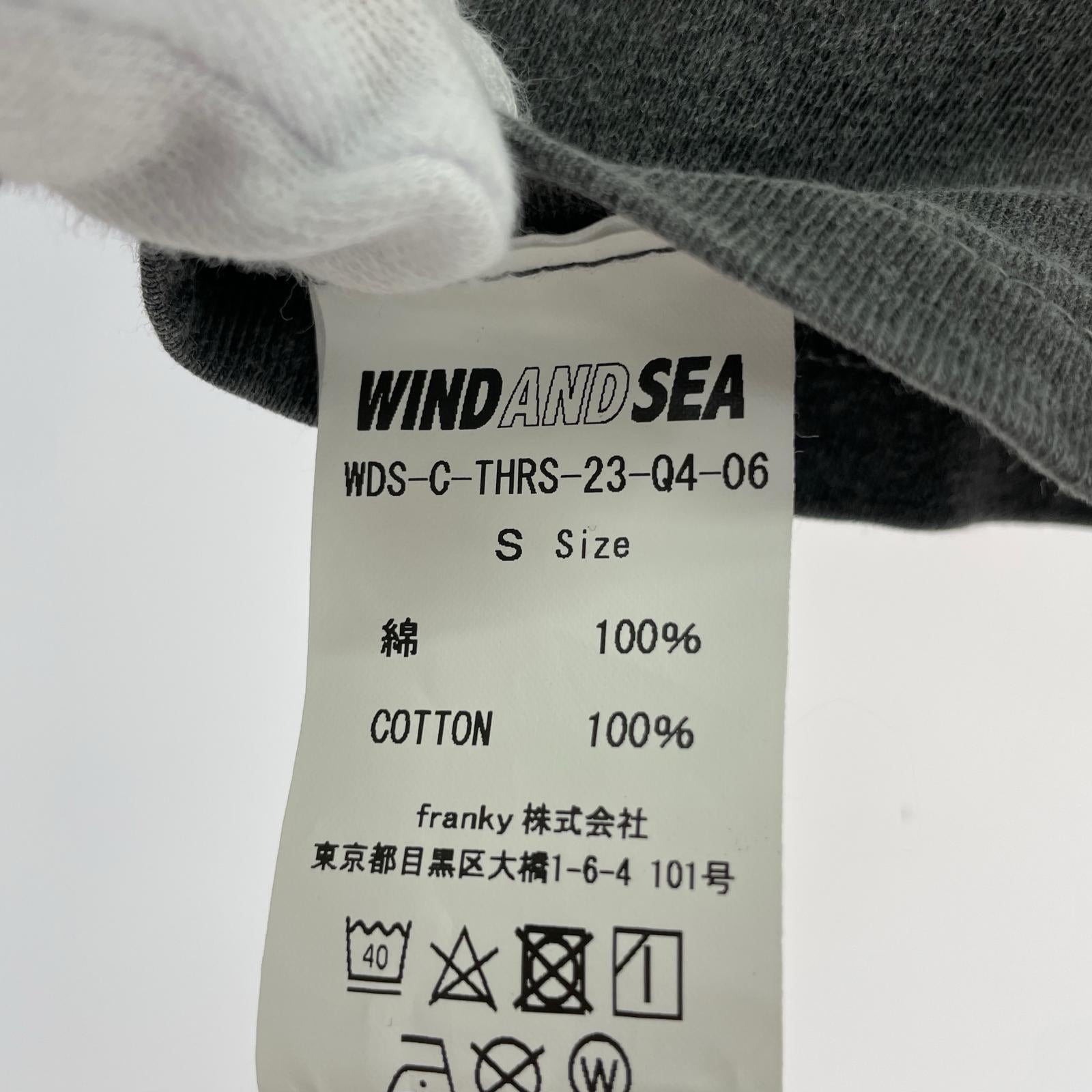 長袖Tシャツ ×THRASHER ファイヤー ロゴプリント グレー S グレー