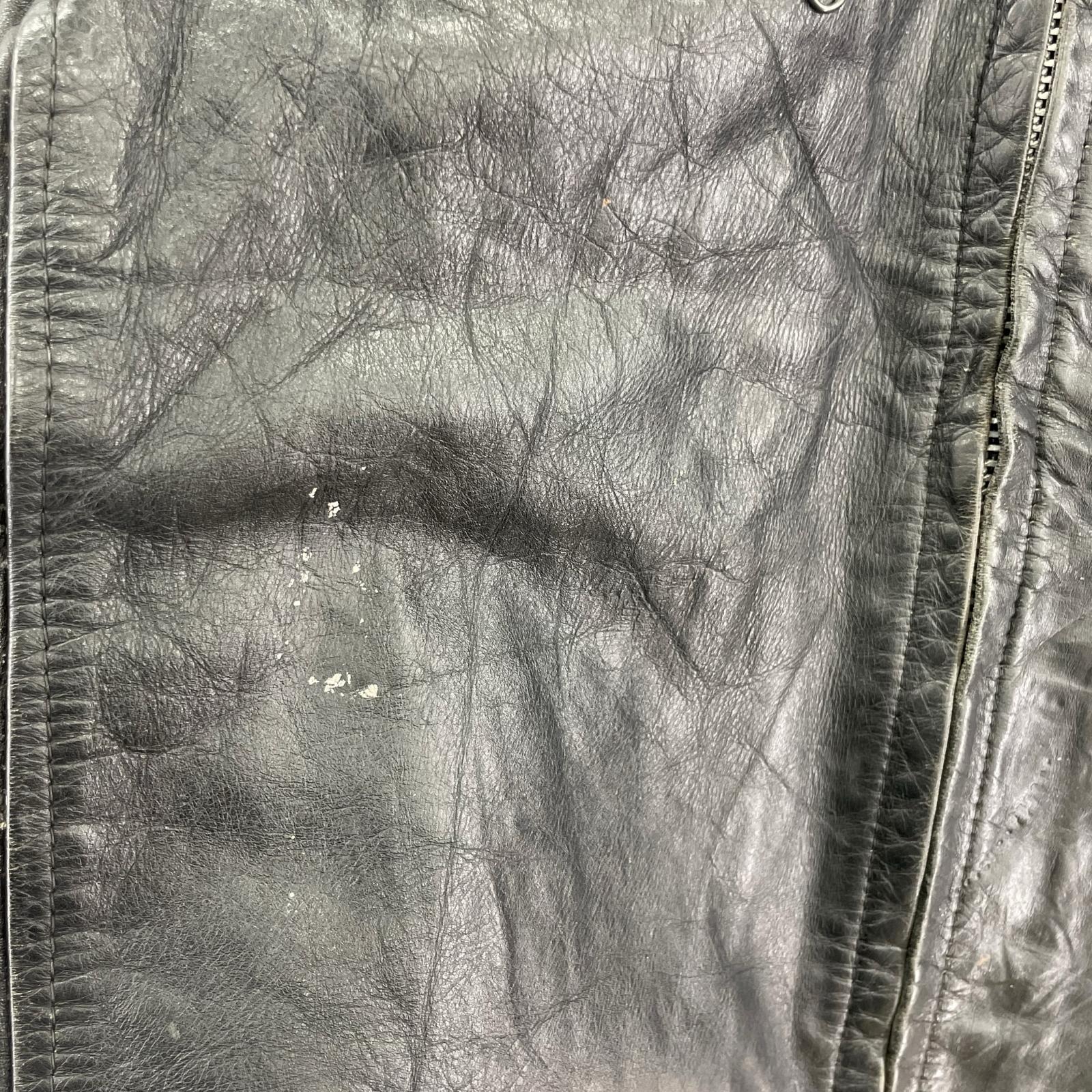 レザージャケット 70s Sears The Leather Shop シングル (38) 38 ブラック