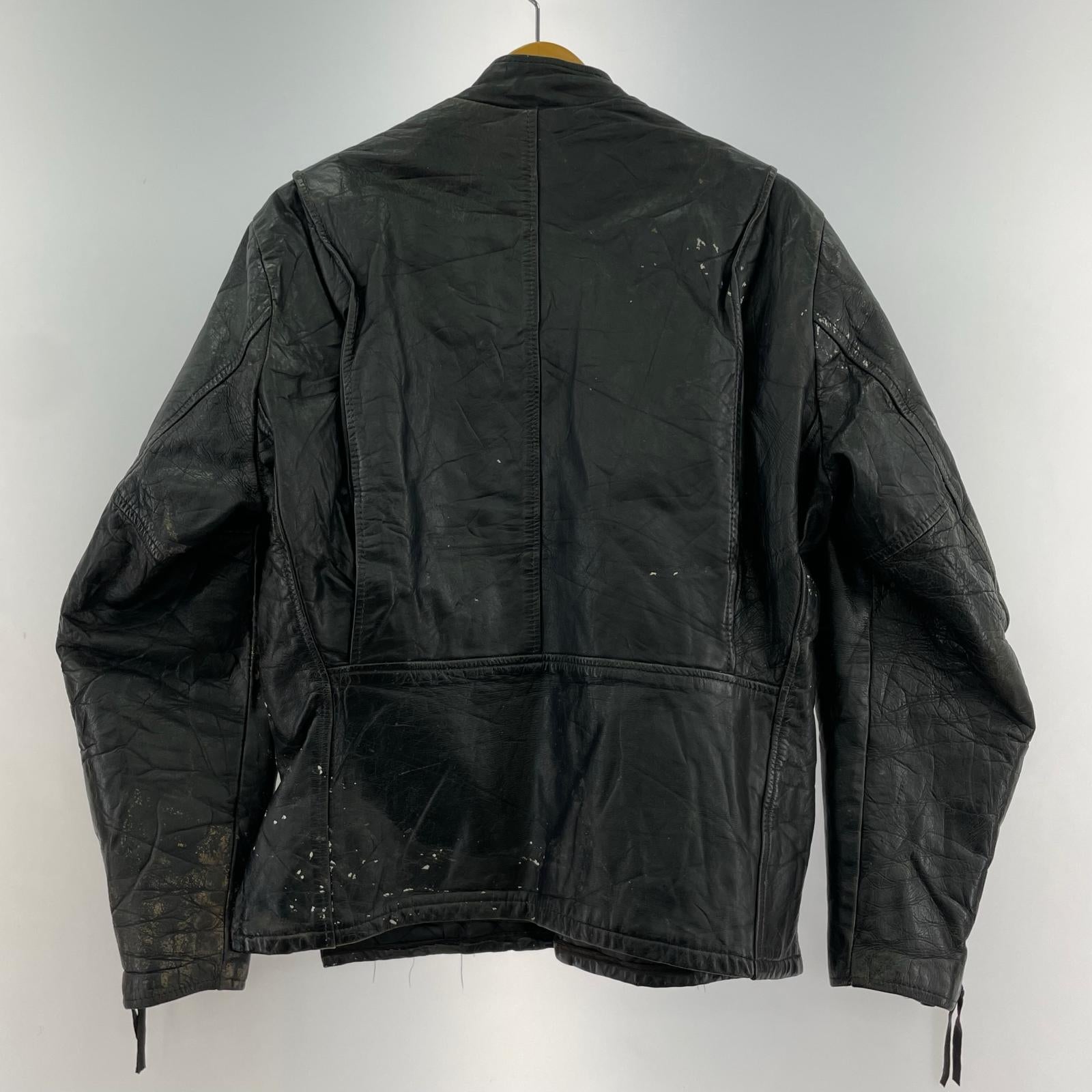 レザージャケット 70s Sears The Leather Shop シングル (38) 38 ブラック