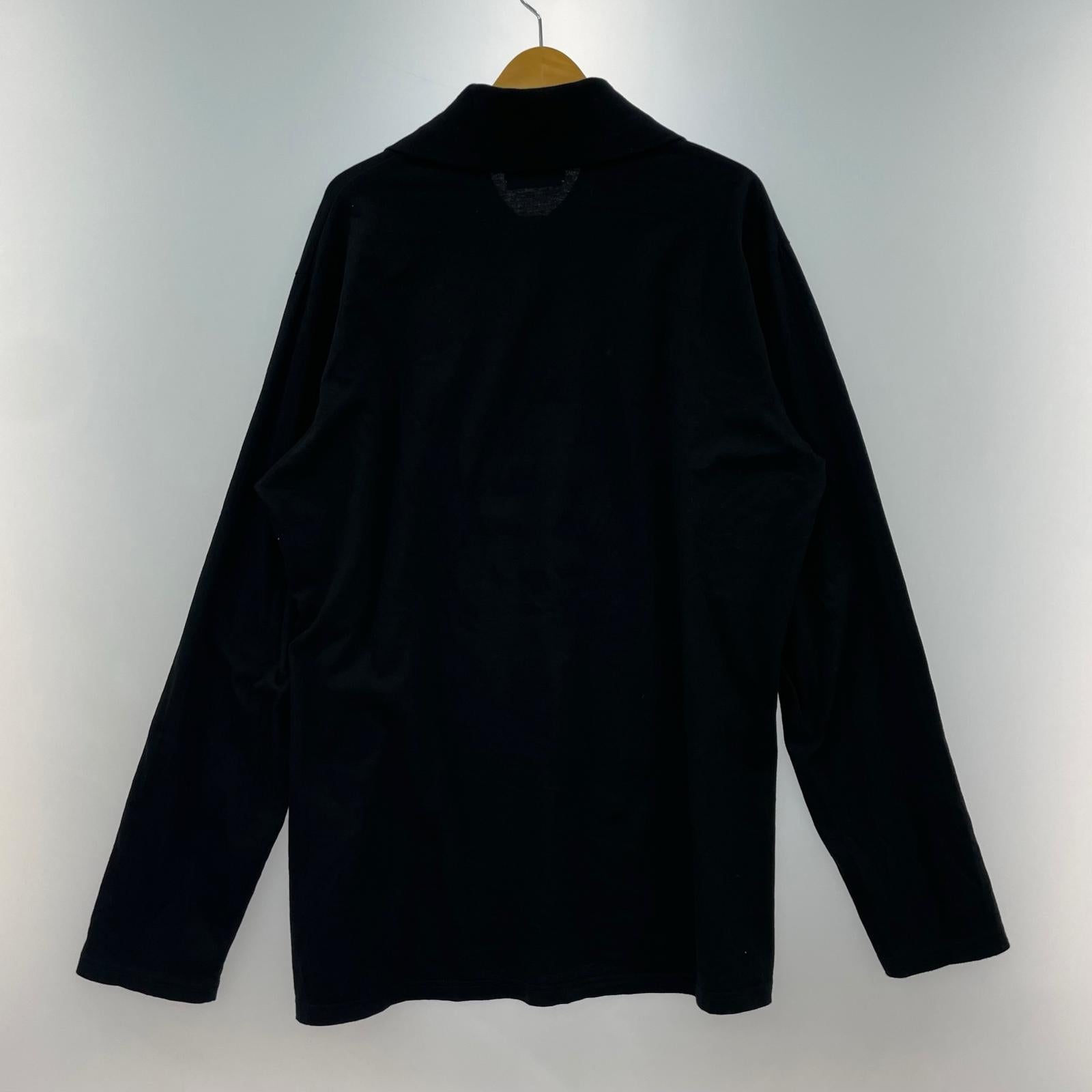 ポロシャツ Yohji Yamamoto POUR HOMME コットン L/Sポロシャツ 3 ブラック 3 ブラック