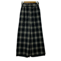 パンツ blank Ombre Wide PT チェックワイドパンツ 1 ブラック×グレー 1