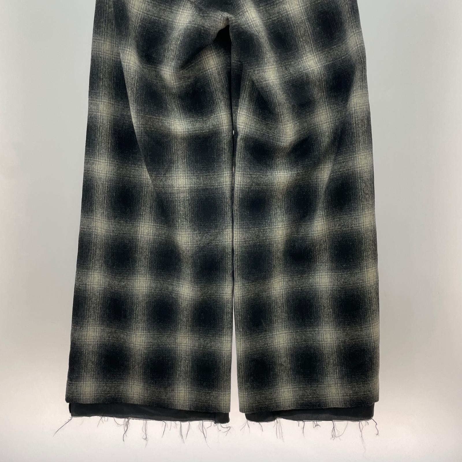 パンツ blank Ombre Wide PT チェックワイドパンツ 1 ブラック×グレー 1