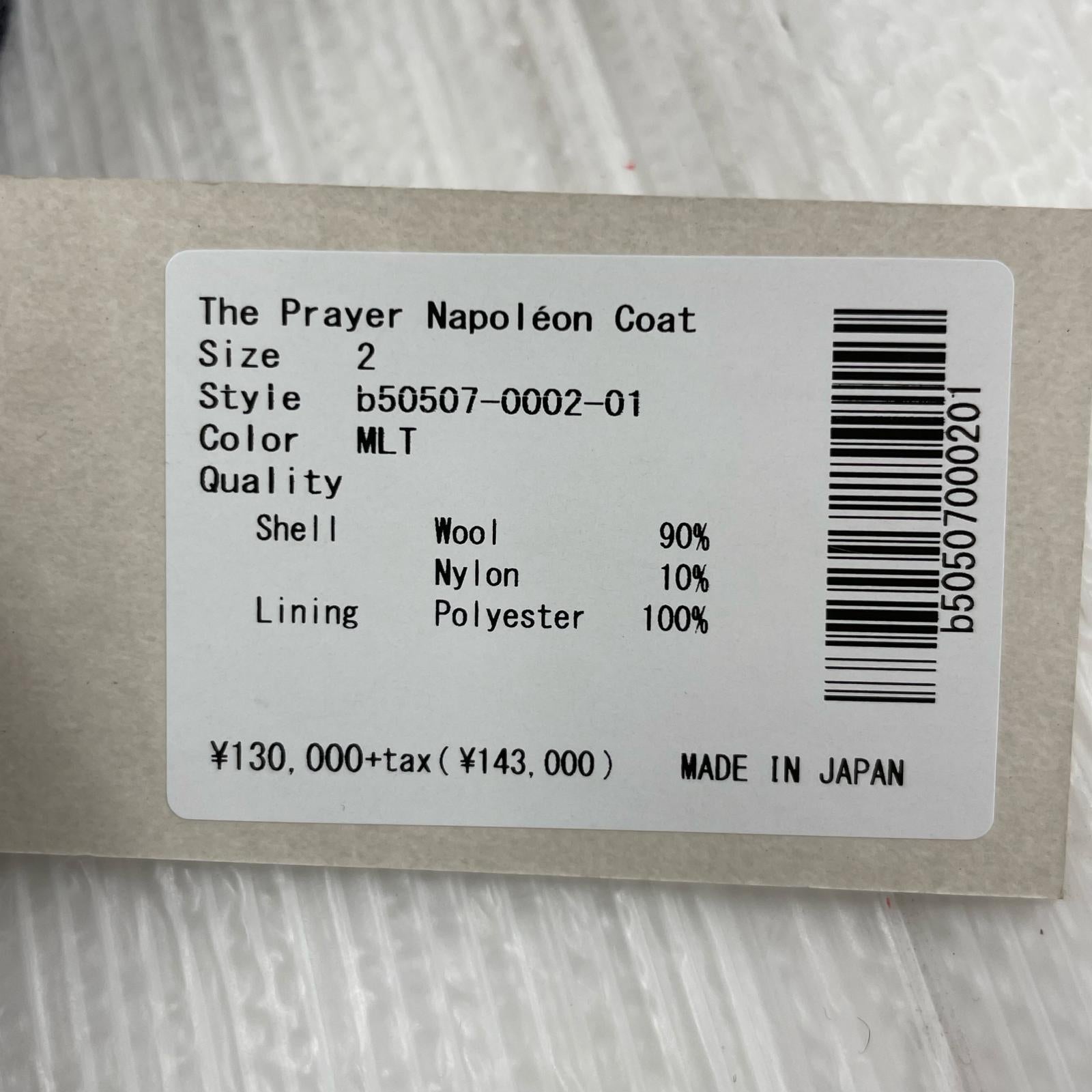 ジャケット blank The Prayer Napoleon Coat チェックコート 2 グレー×ブラック 2 ブラック