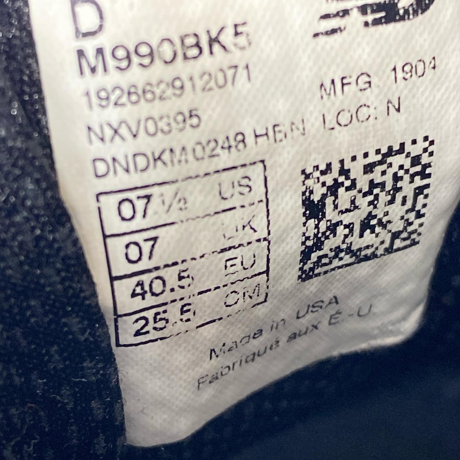 スニーカー M990BK5 25.5cm 25.5cm (US7 1/2 UK7 EU41) ブラック