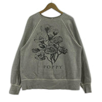 スウェット 24AW CREW SWEAT FLOWER L L グレー