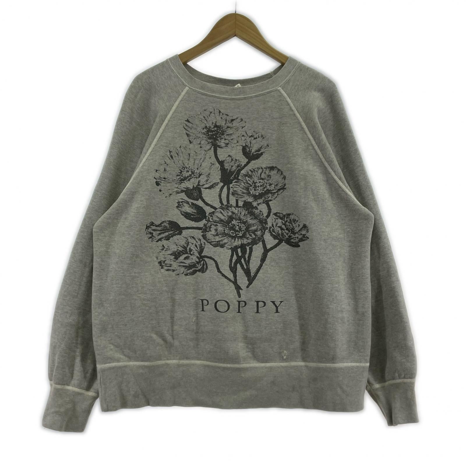 スウェット 24AW CREW SWEAT FLOWER L L グレー