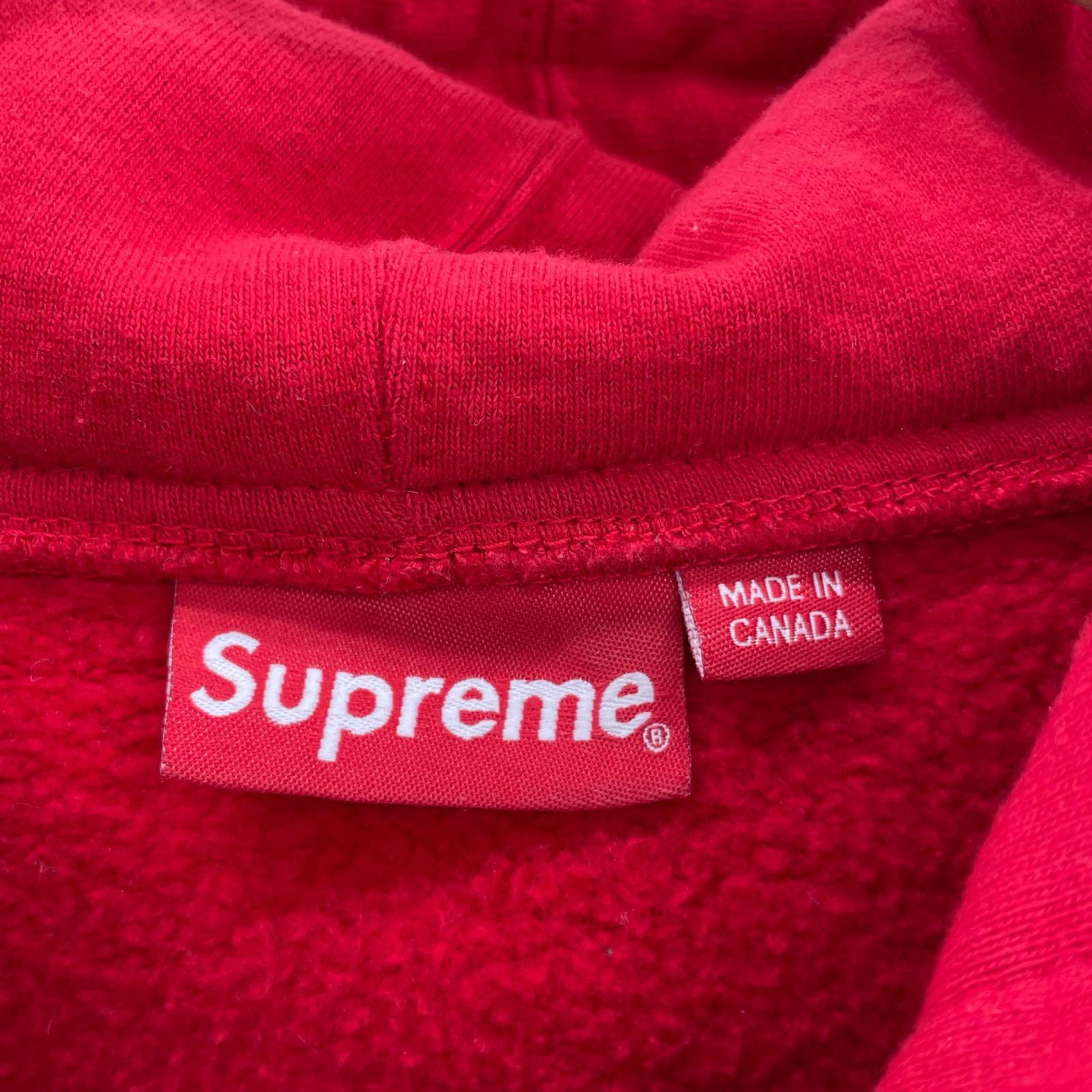 パーカー 19SS Small Box Logo Zip Up Sweatshirt L L レッド