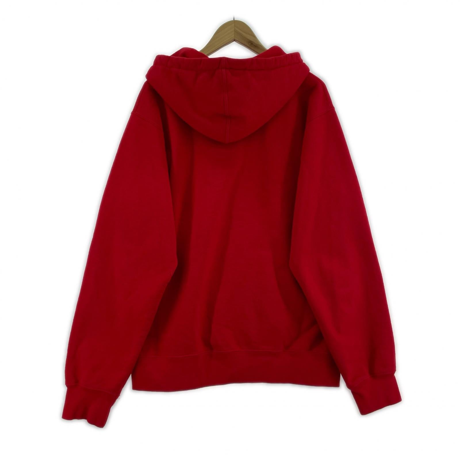 パーカー 19SS Small Box Logo Zip Up Sweatshirt L L レッド