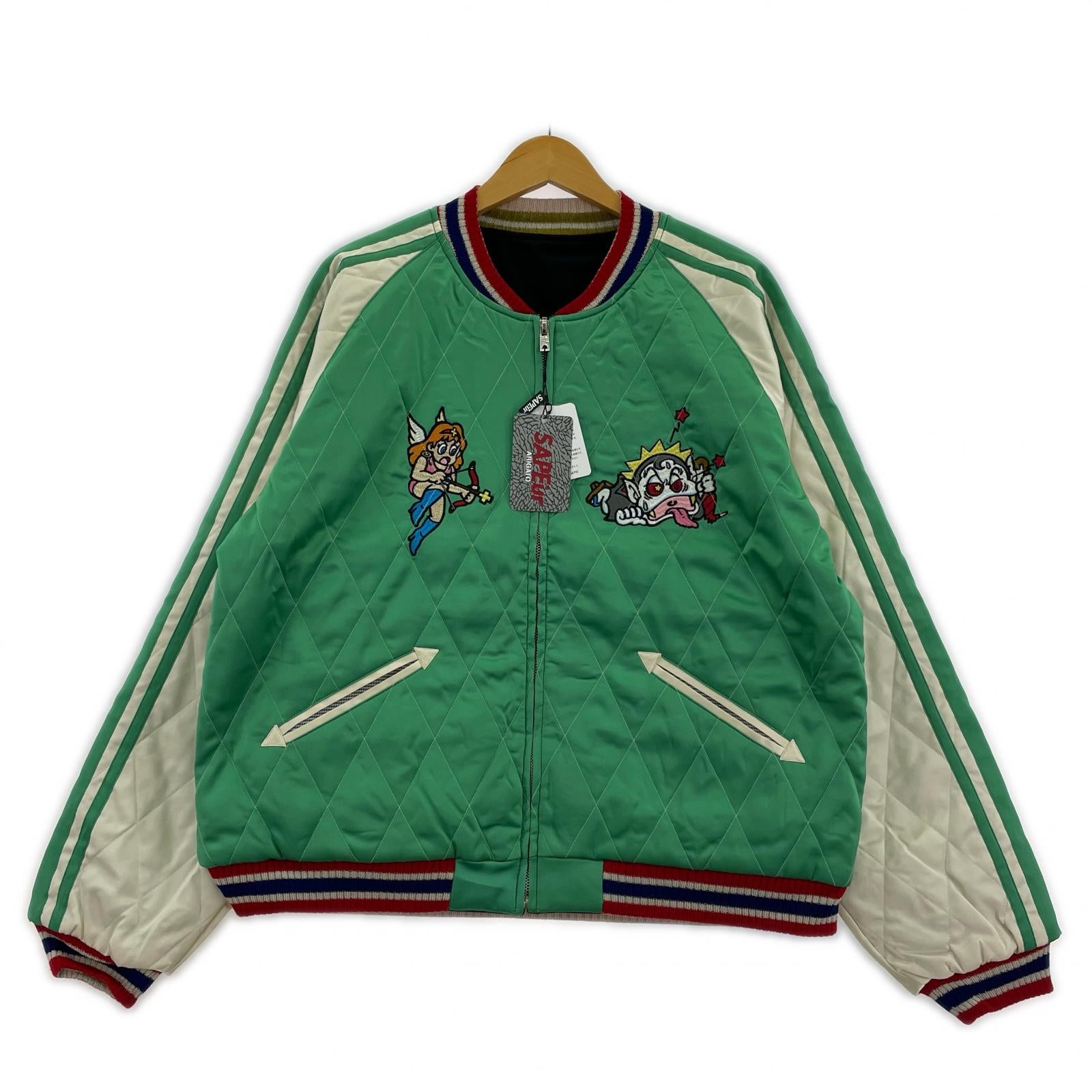 ジャケット ×ビックリマン スカジャン ミドリ(M) M
