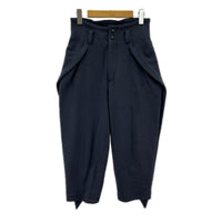 パンツ 変形クロップドウールパンツ グレー S グレー