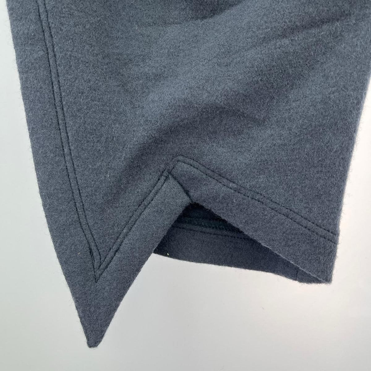 パンツ 変形クロップドウールパンツ グレー S グレー