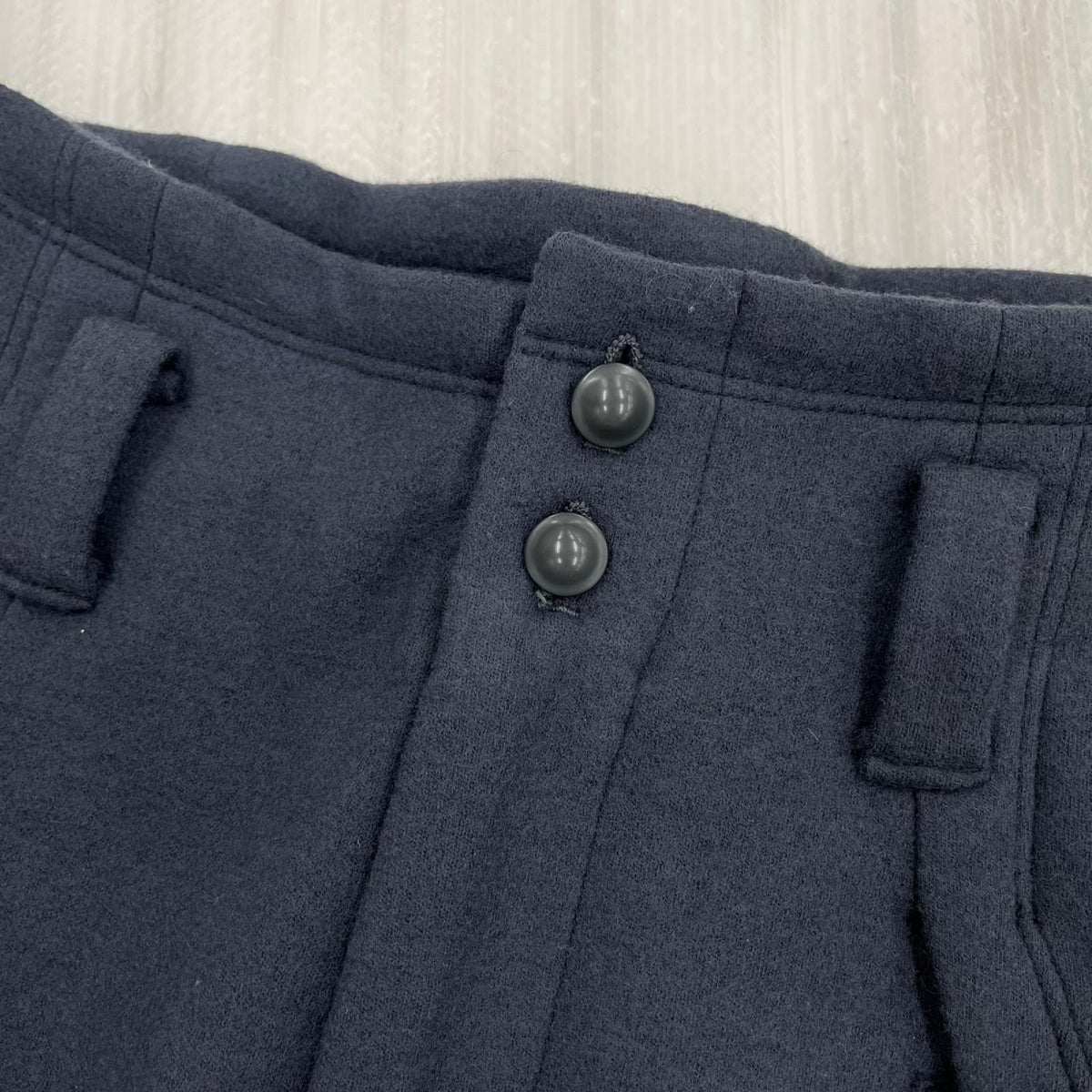 パンツ 変形クロップドウールパンツ グレー S グレー