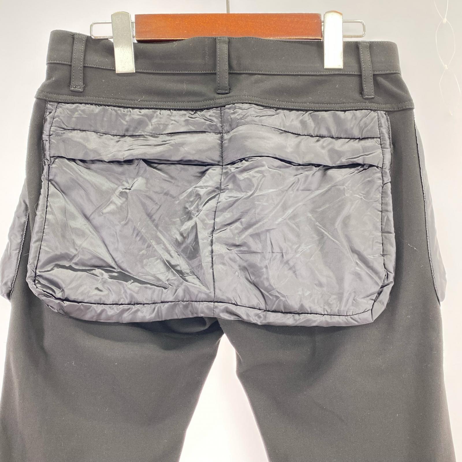 パンツ GODOG期 14AW サテンエプロンストレッチパンツ 1 ブラック