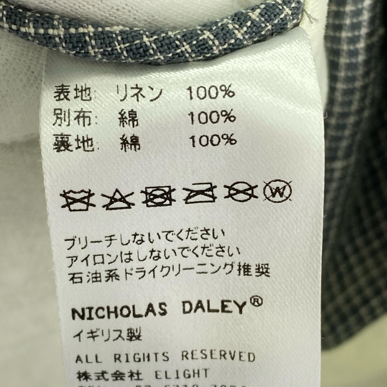 ジャケット NICHOLAS DALEY 切替デザインリネンジャケット M グリーン M グリーン