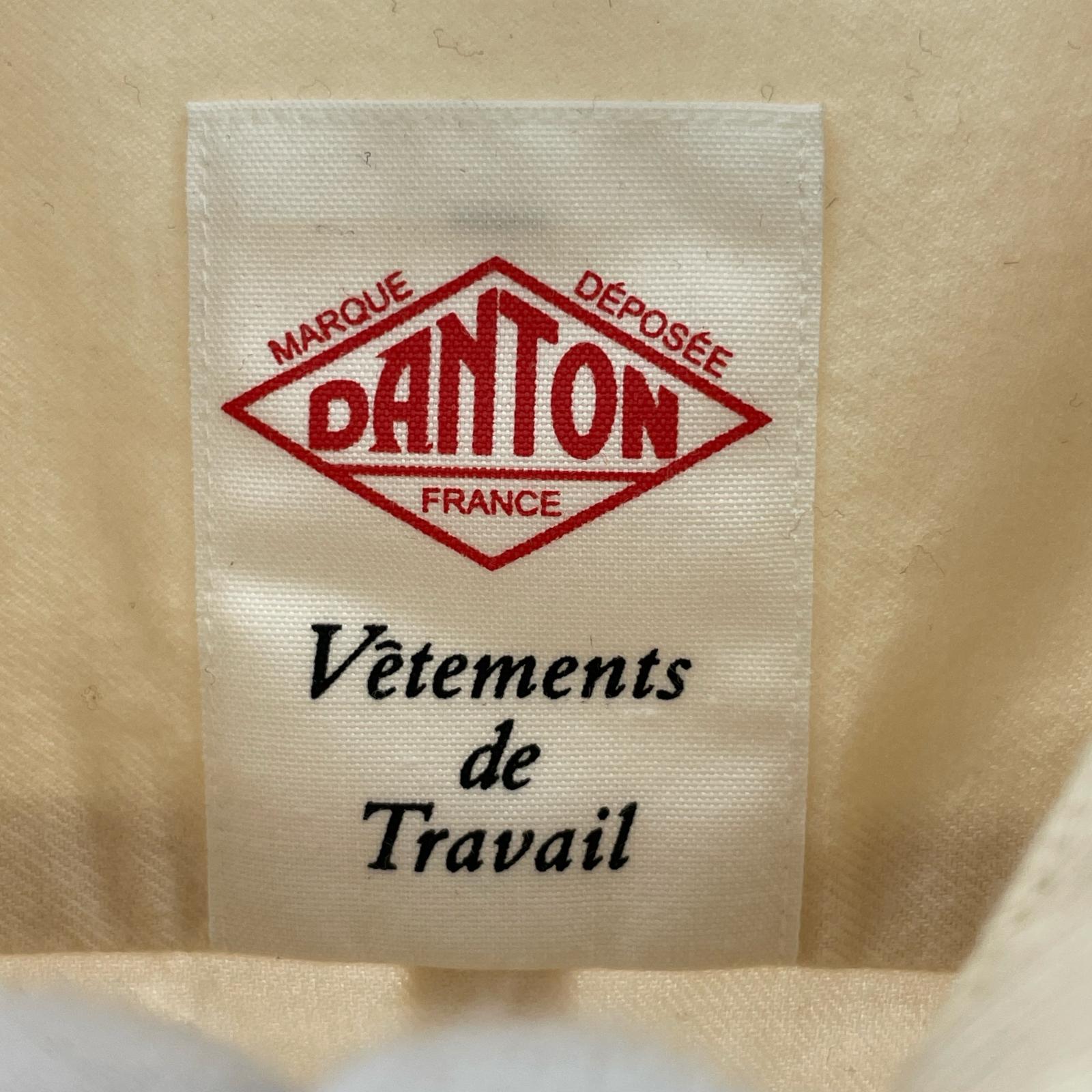 長袖シャツ DANTON ノーカラーシャツ 42 ベージュ