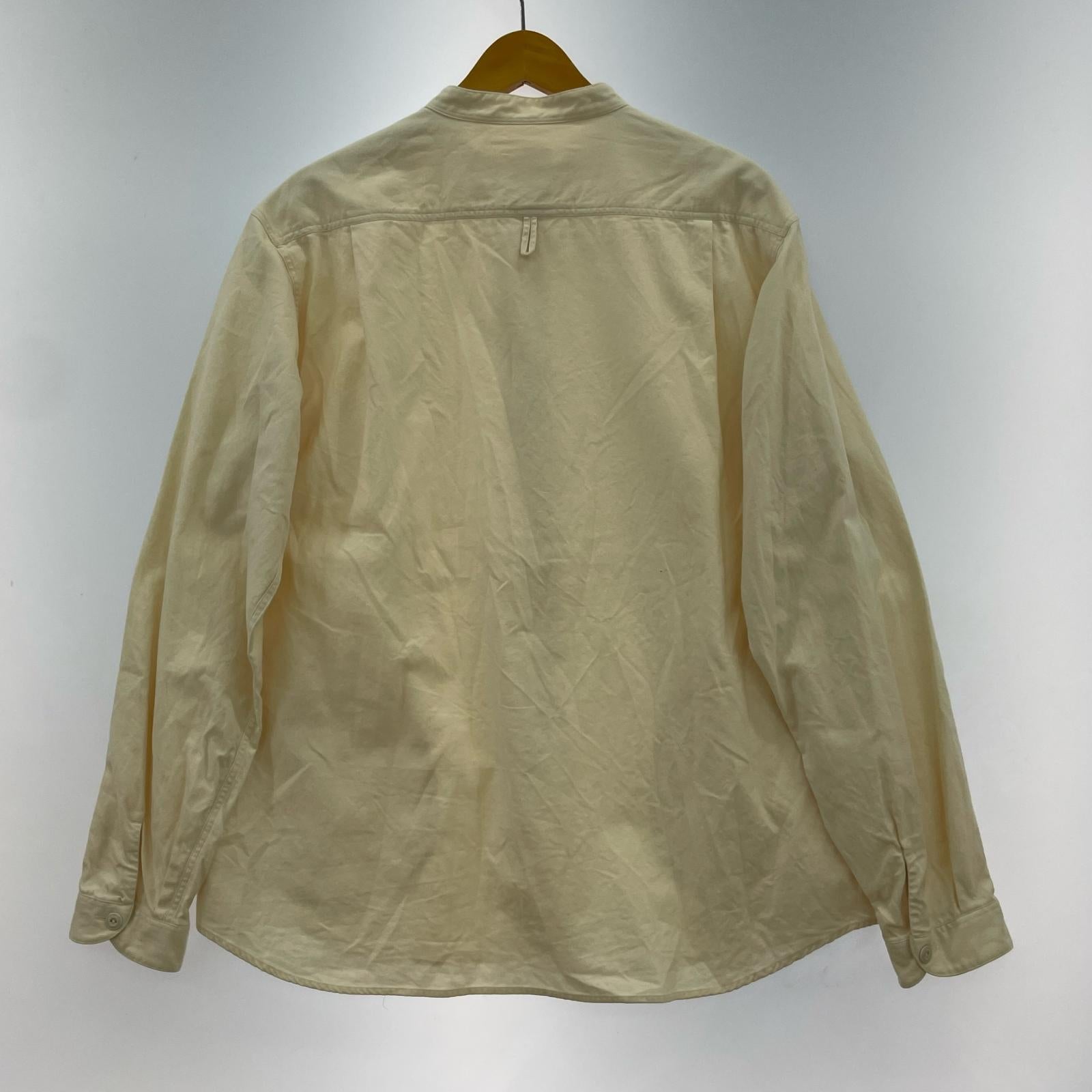 長袖シャツ DANTON ノーカラーシャツ 42 ベージュ